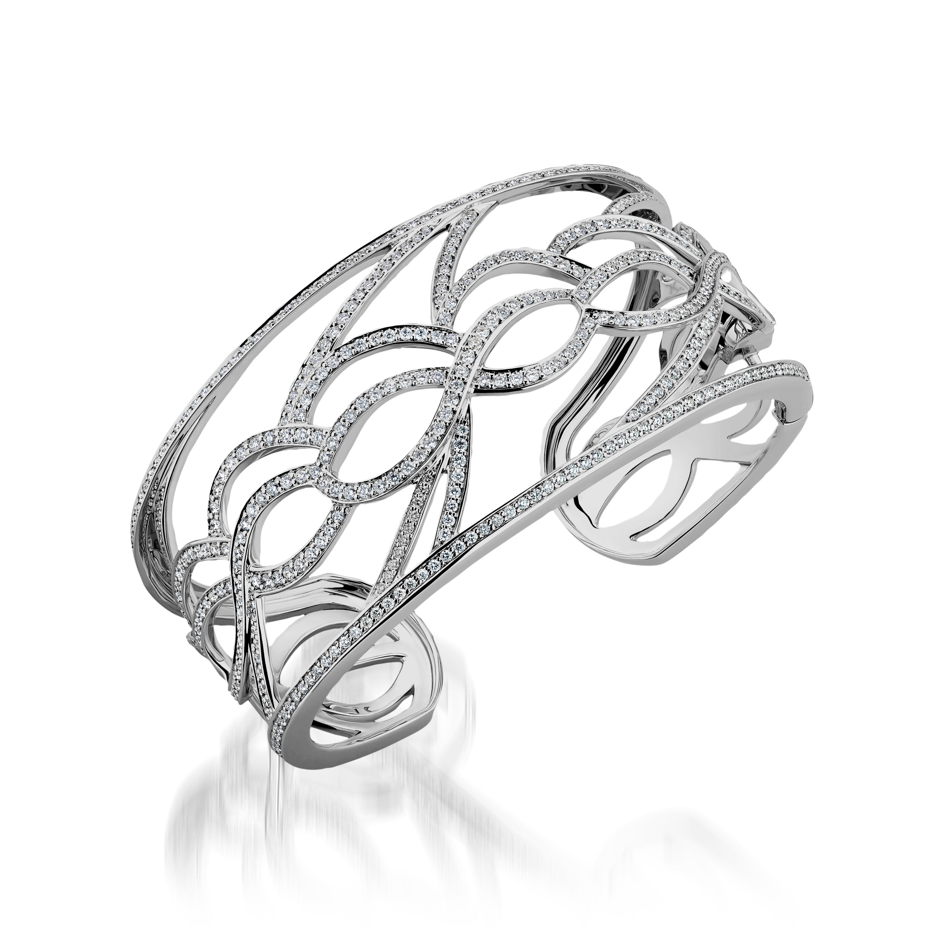 Bellagio Pave Diamond Cuff Bracelet