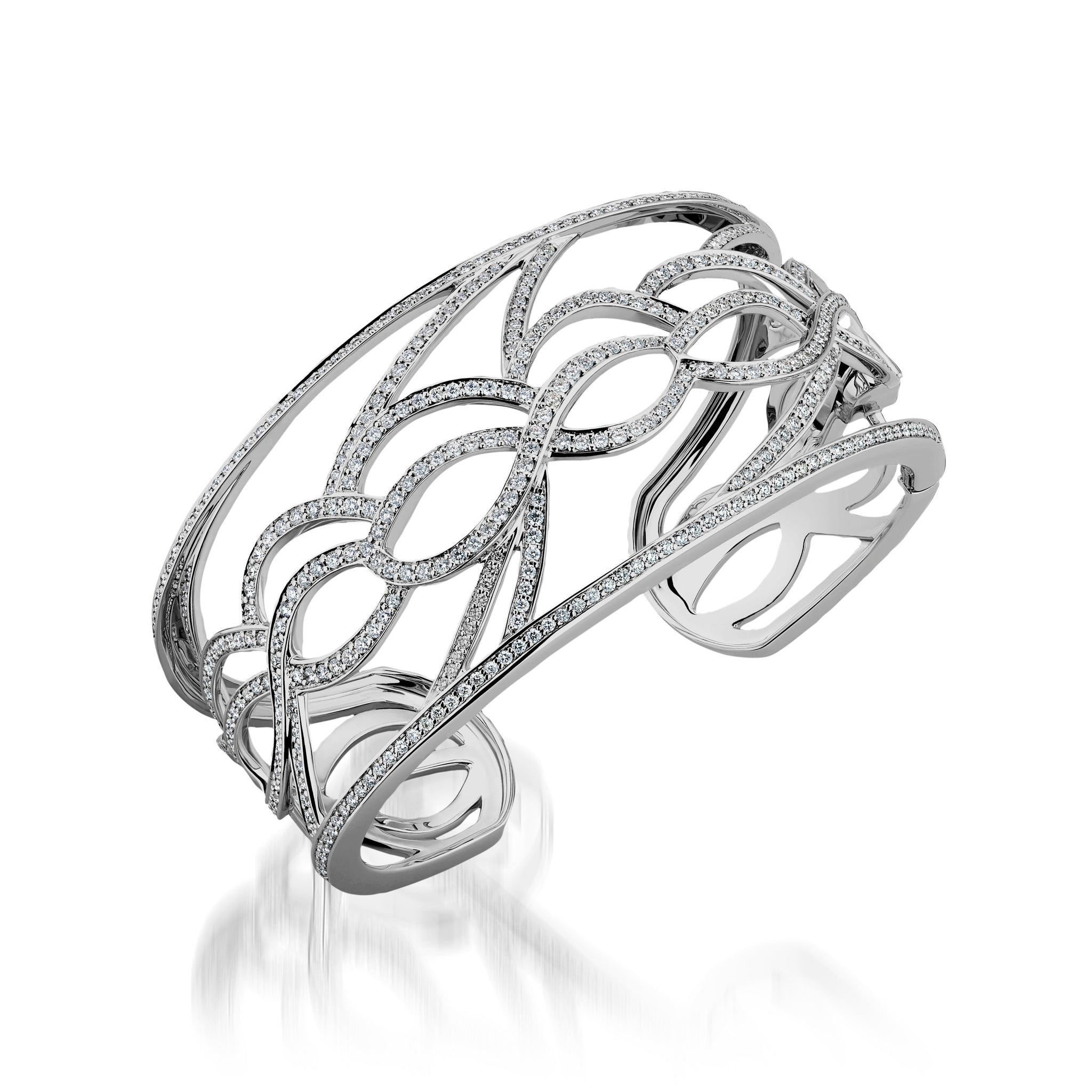 Bellagio Pave Diamond Cuff Bracelet