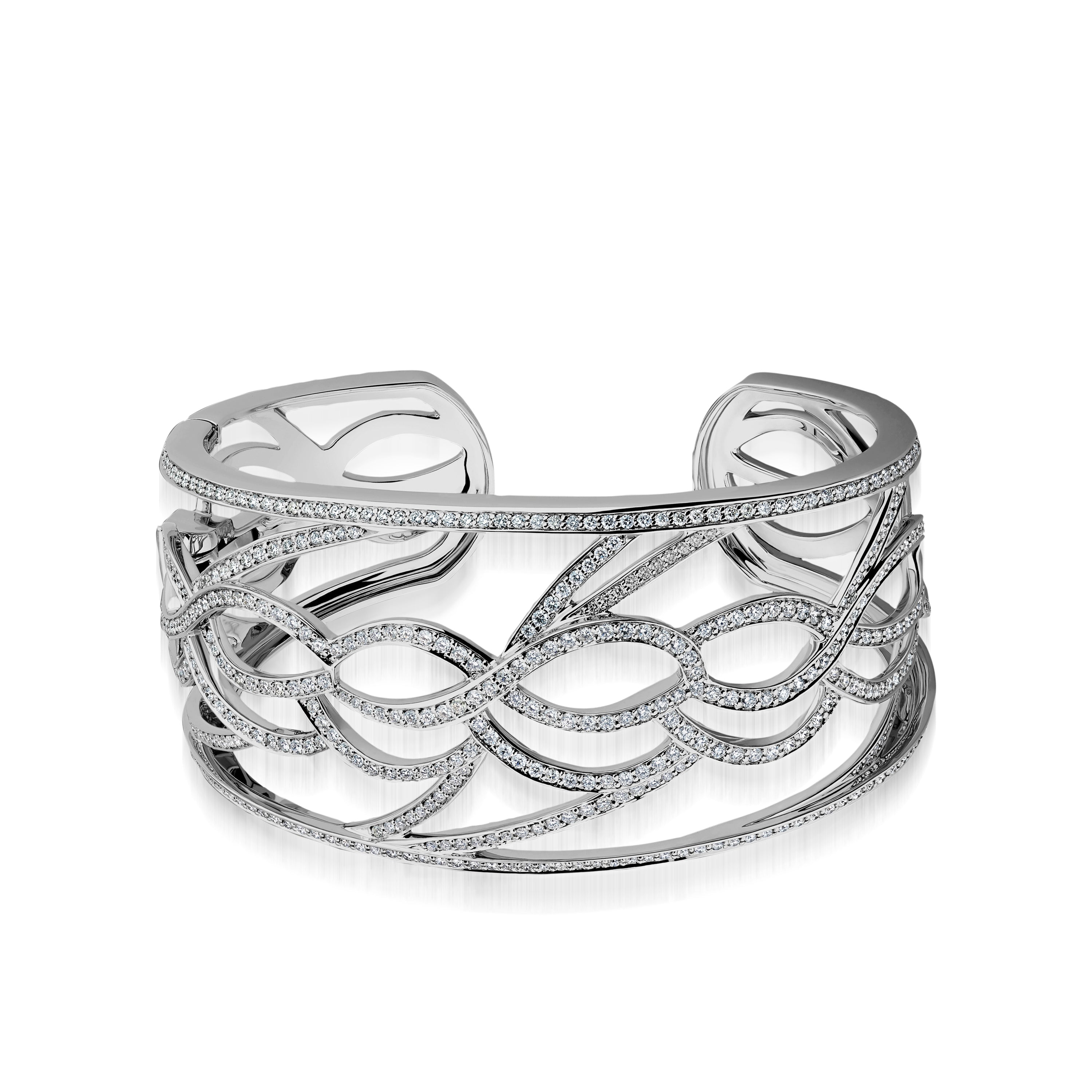 Bellagio Pave Diamond Cuff Bracelet