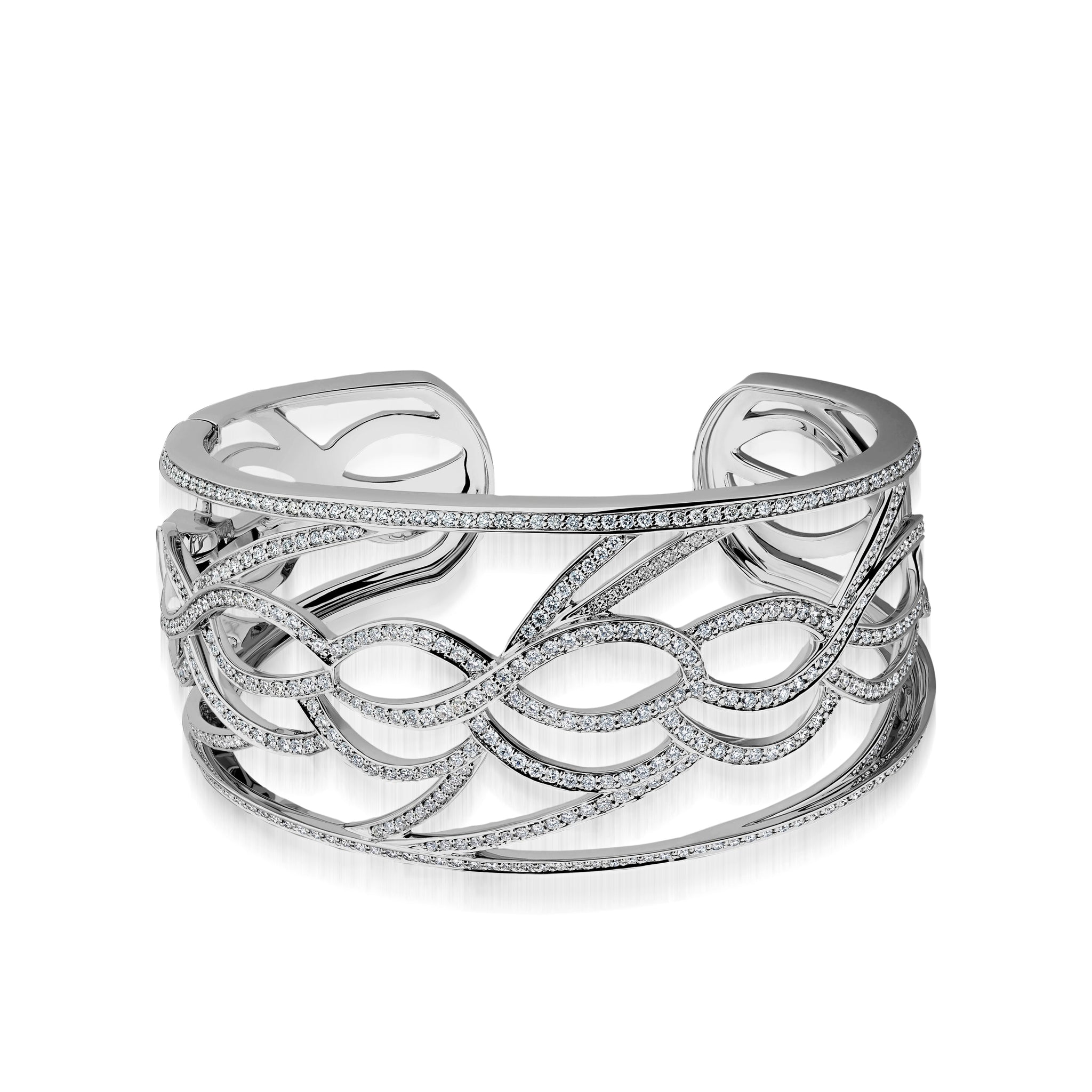 Bellagio Pave Diamond Cuff Bracelet