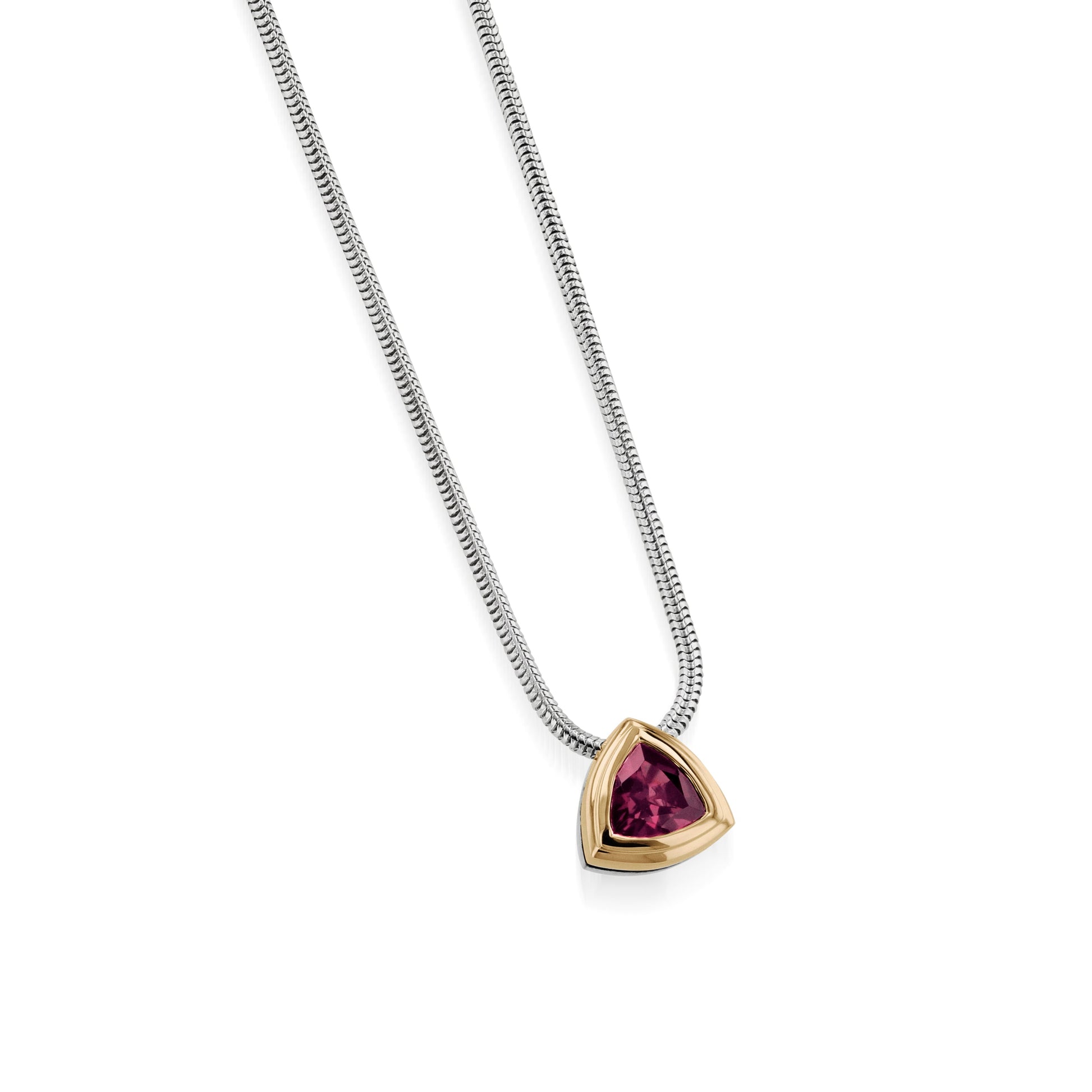 Arrivo Trillion Solitaire Pendant Necklace