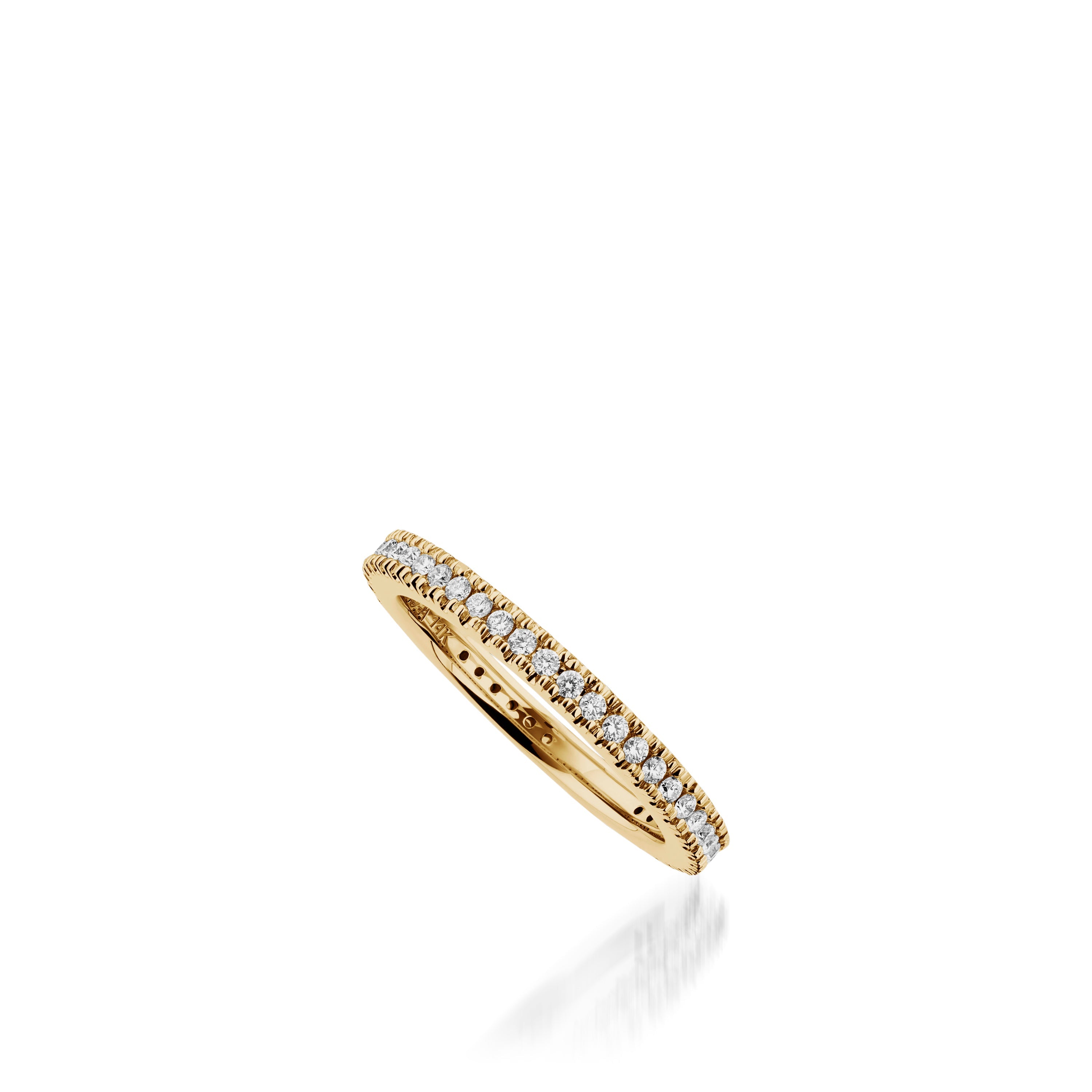 Essence Round Yellow Gold Engagement Ring