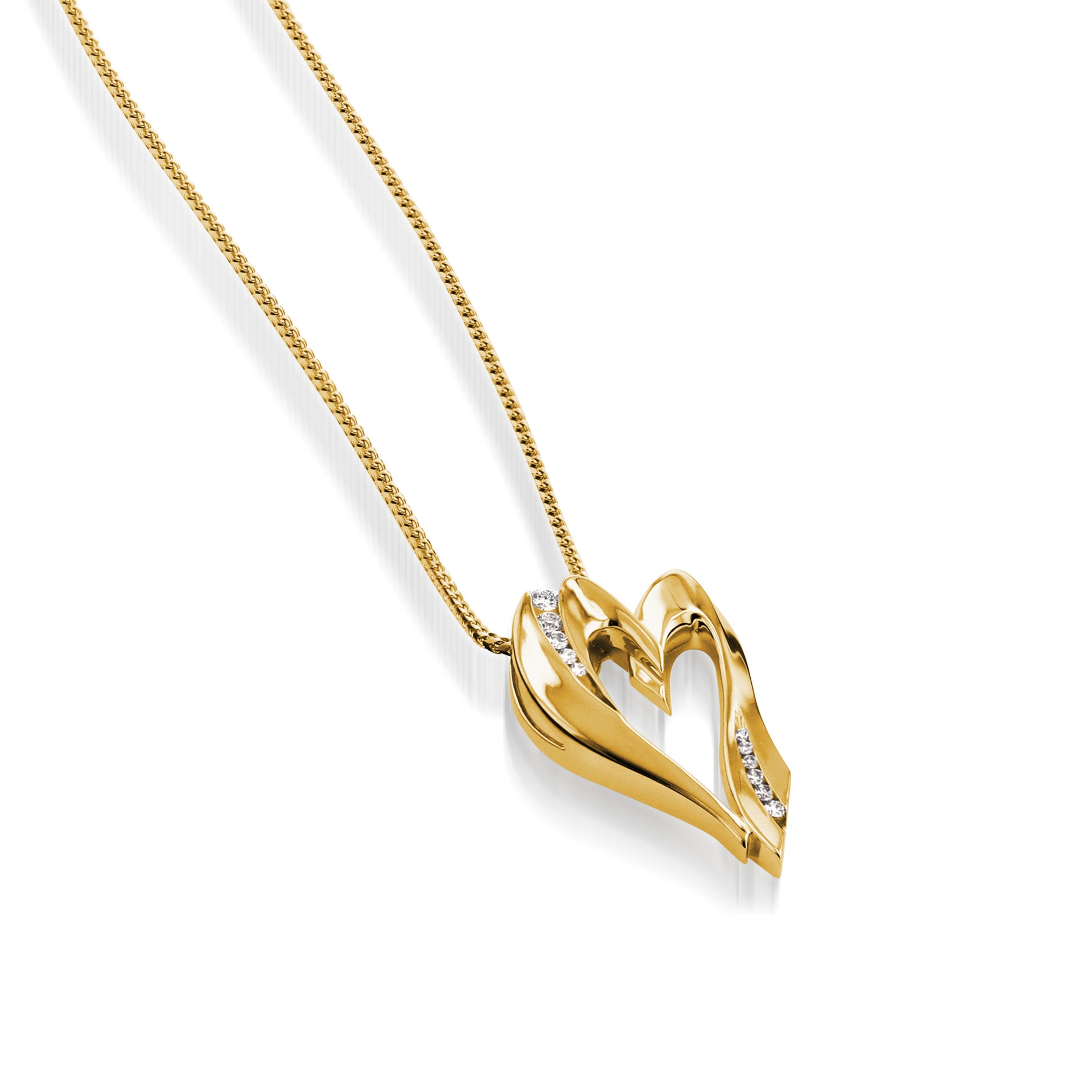 Cherish Diamond Heart Pendant Necklace