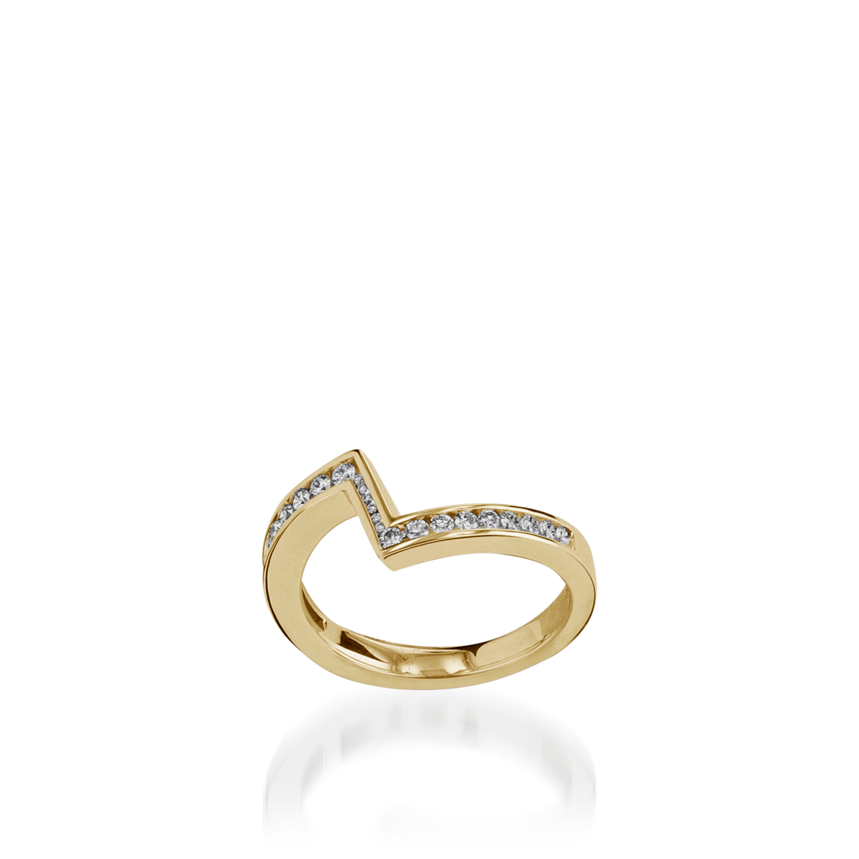 Optica Yellow Gold Engagement Ring