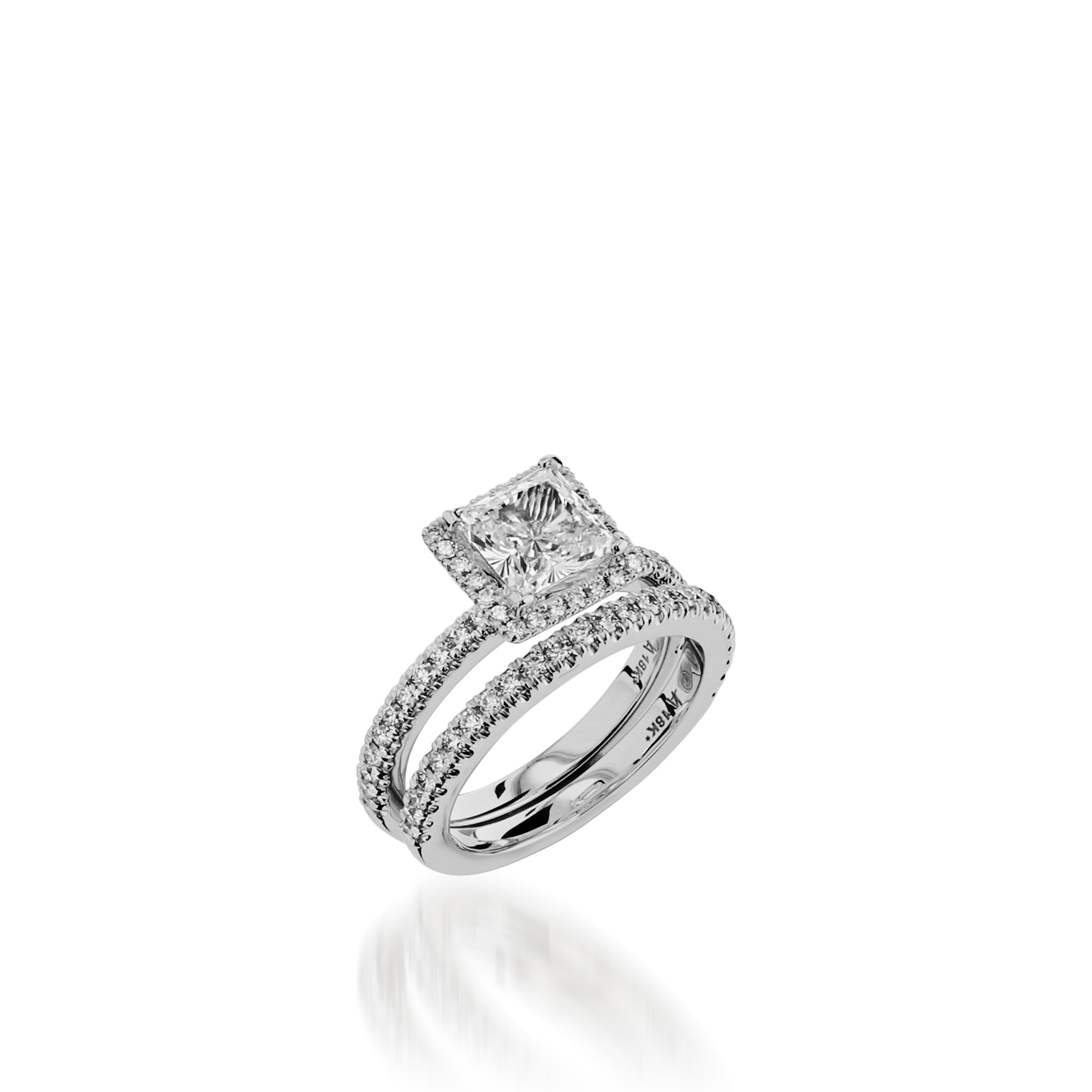Majesty 3-Carat Princess Cut Engagement Ring