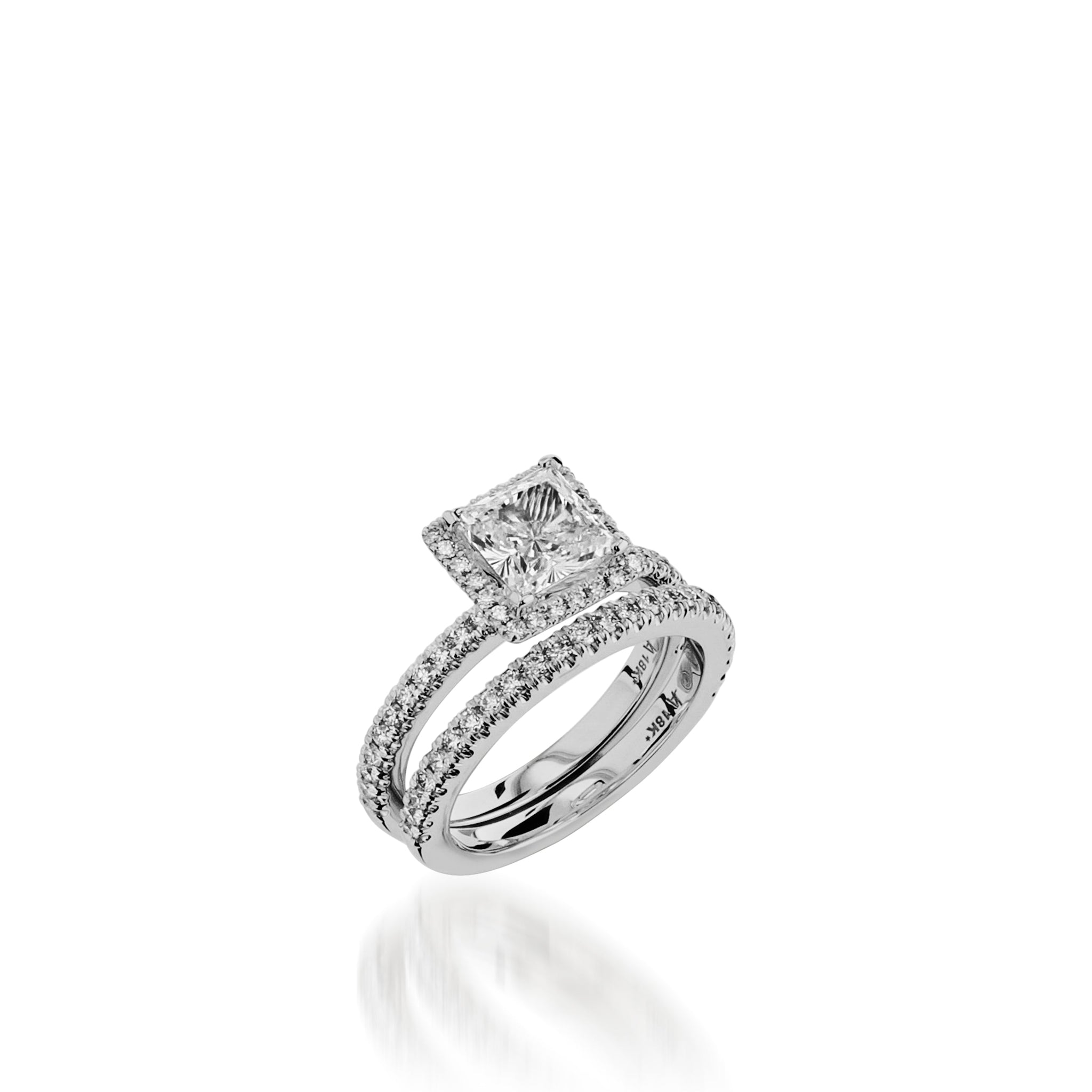 Majesty 3-Carat Princess Cut Engagement Ring