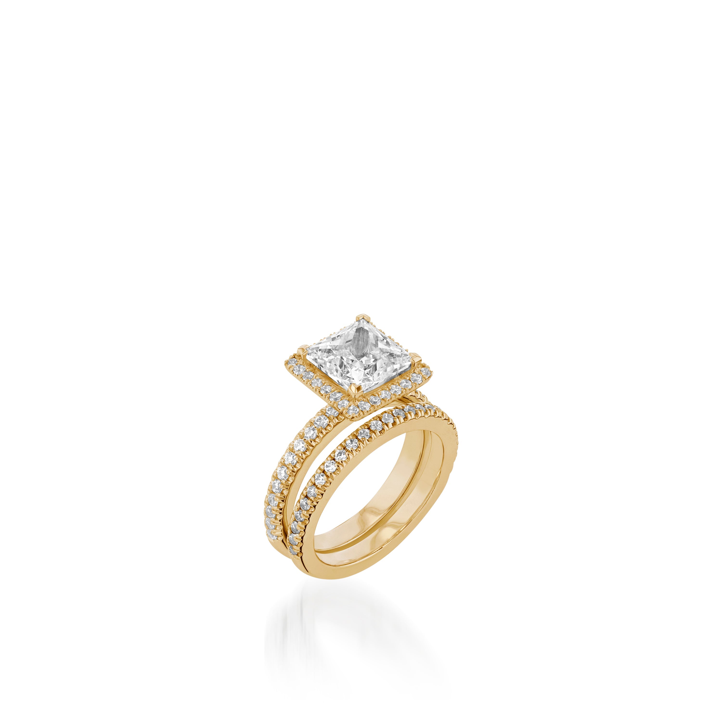 Majesty 3-Carat Princess Cut Engagement Ring