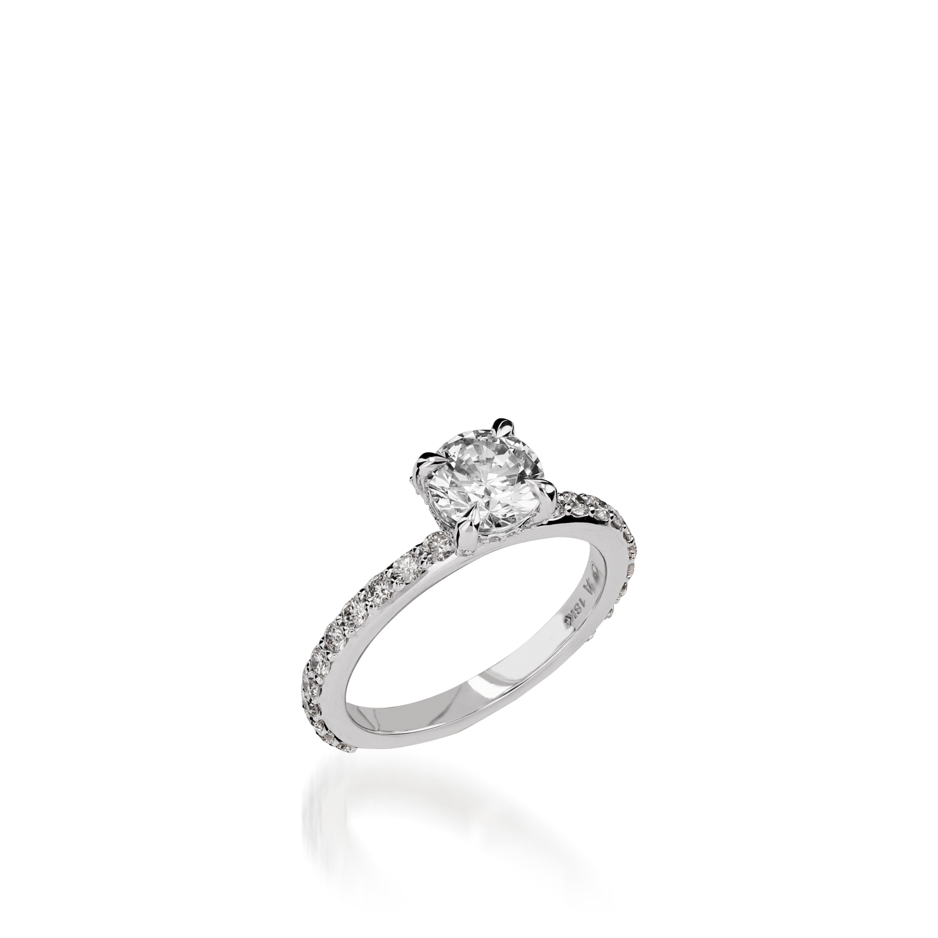 Duchess Round Yellow Gold Engagement Ring