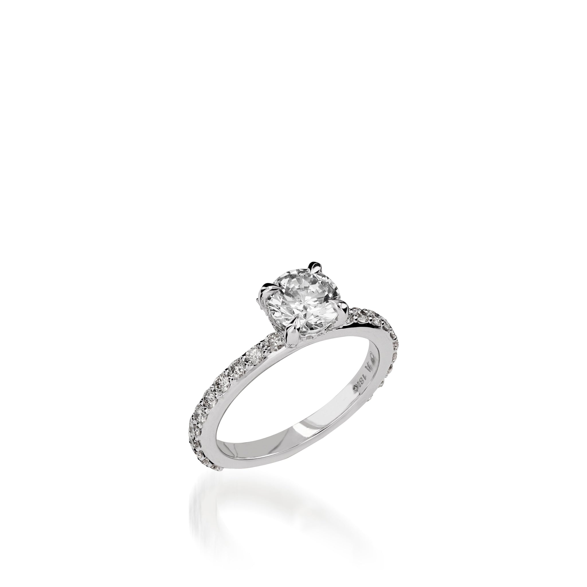 Duchess Round Yellow Gold Engagement Ring