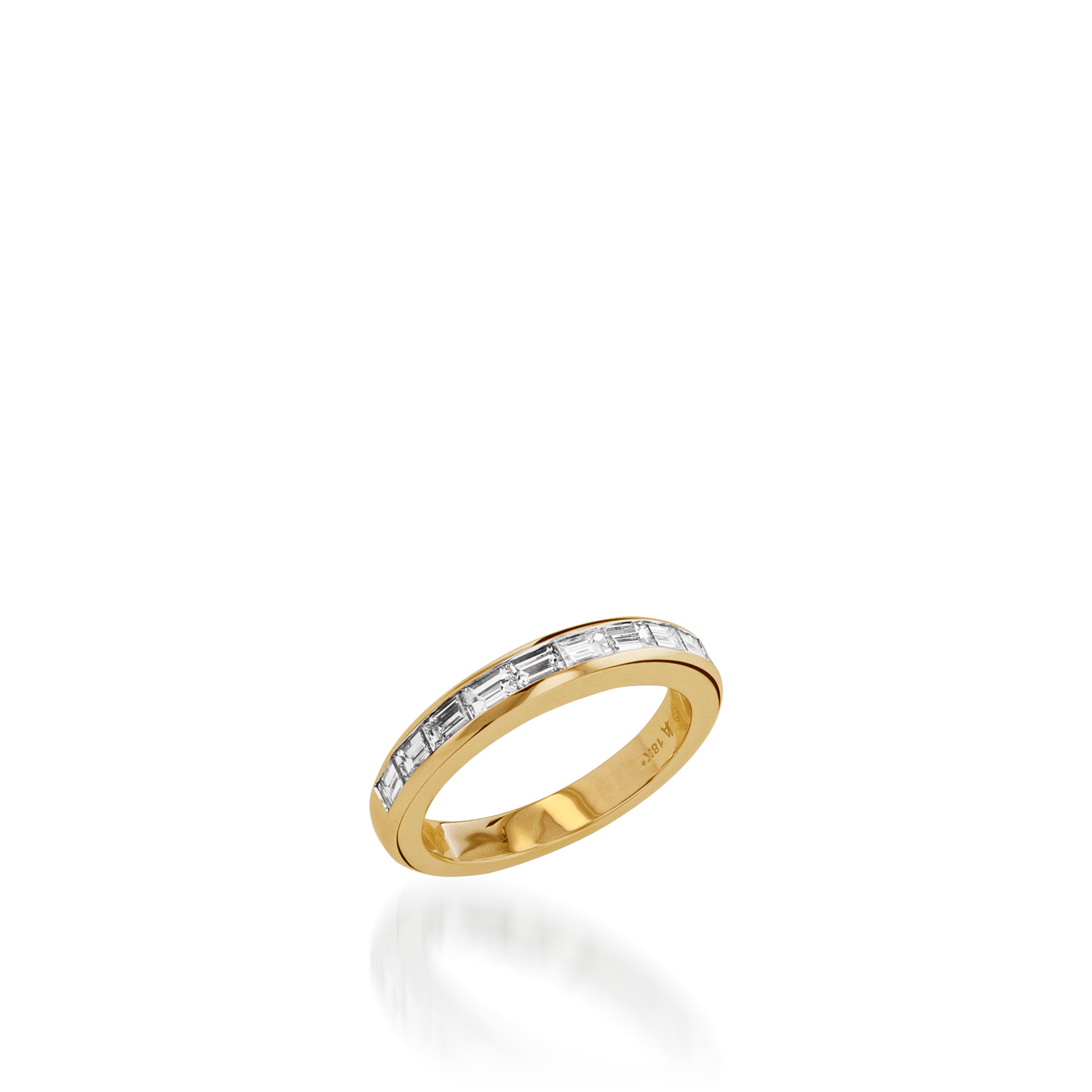 Treasure Emerald Cut Yellow Gold Engagement Ring