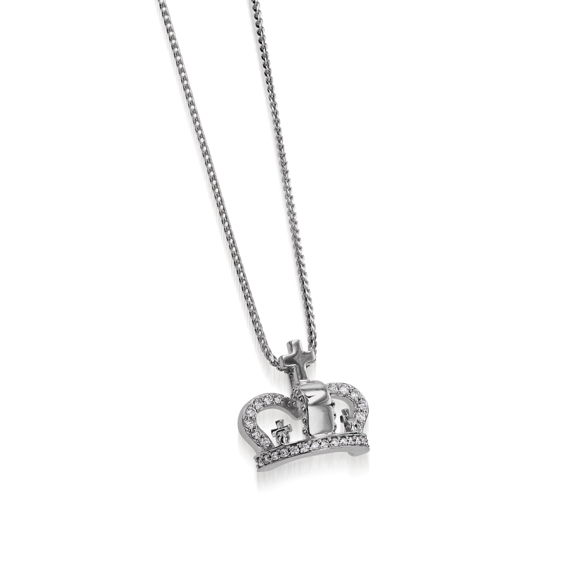 Essence Crown Pave Diamond Pendant