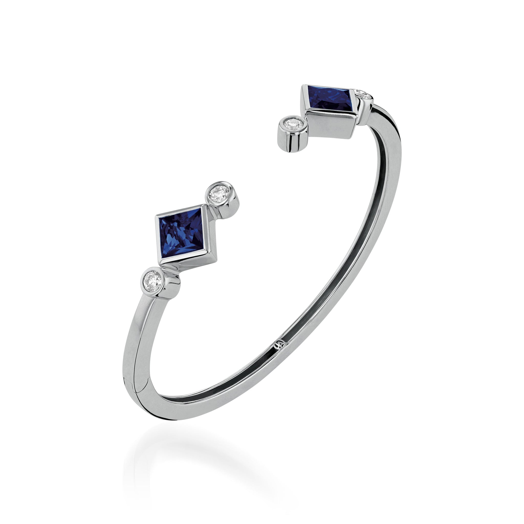 Paloma Lab-Grown Gemstone Hinged Cuff