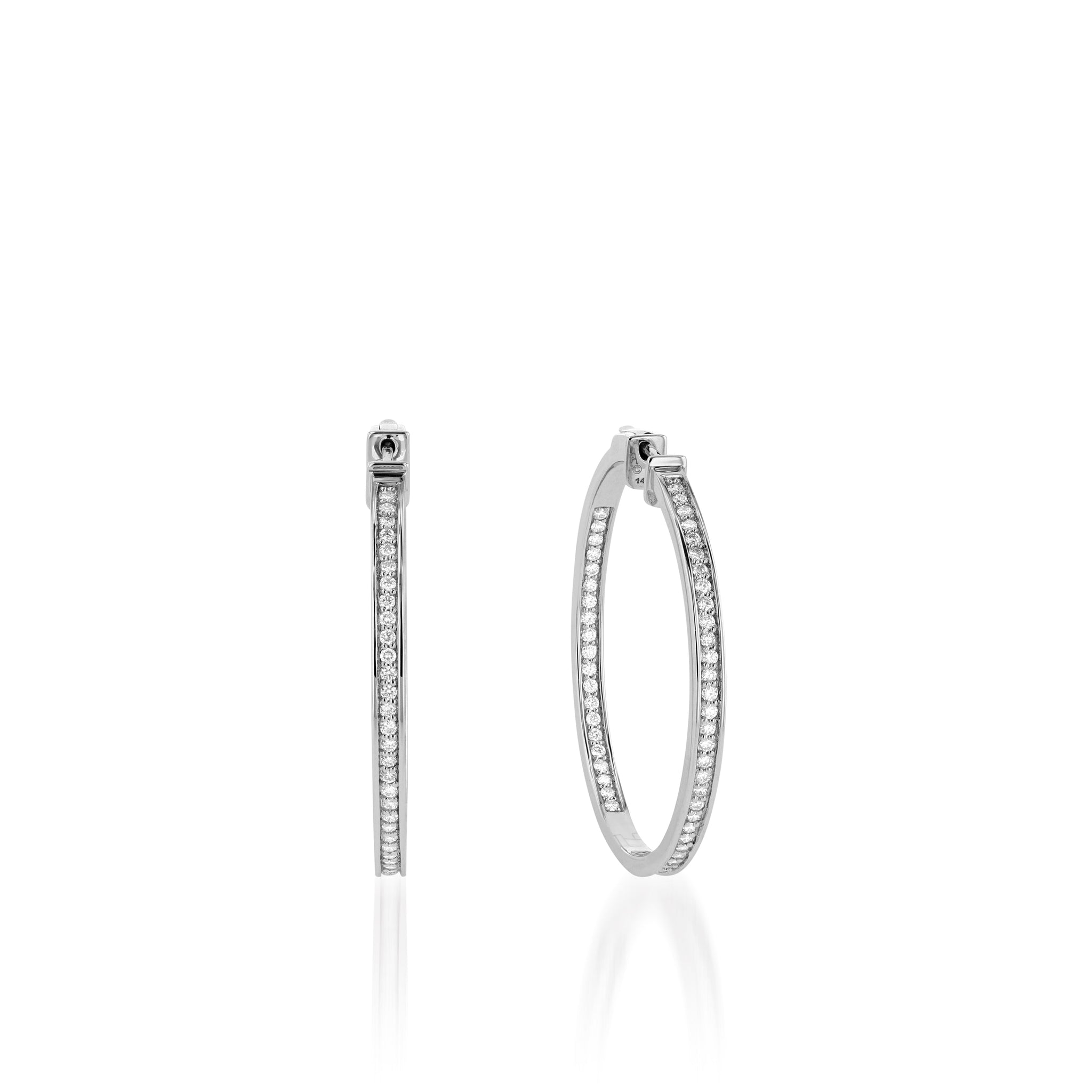 Essence Large Inside-Out Diamond Hoops