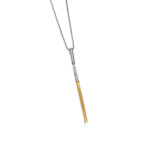 Duplex Gold Pave Diamond Pendant
