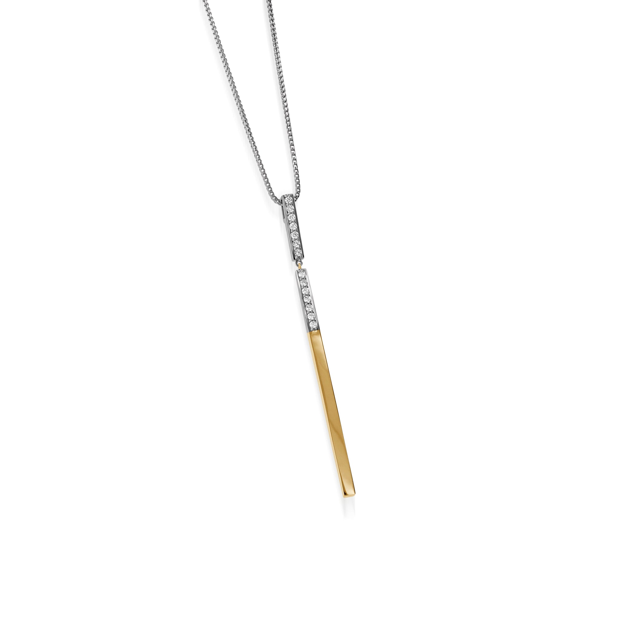 Duplex Gold Pave Diamond Pendant