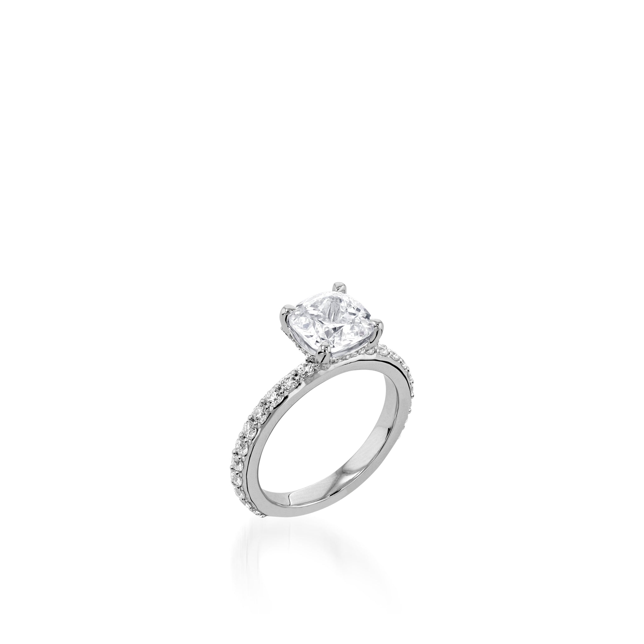 Duchess Cushion Yellow Gold Engagement Ring