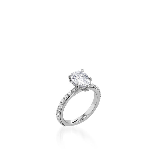 Duchess Pear Yellow Gold Engagement Ring