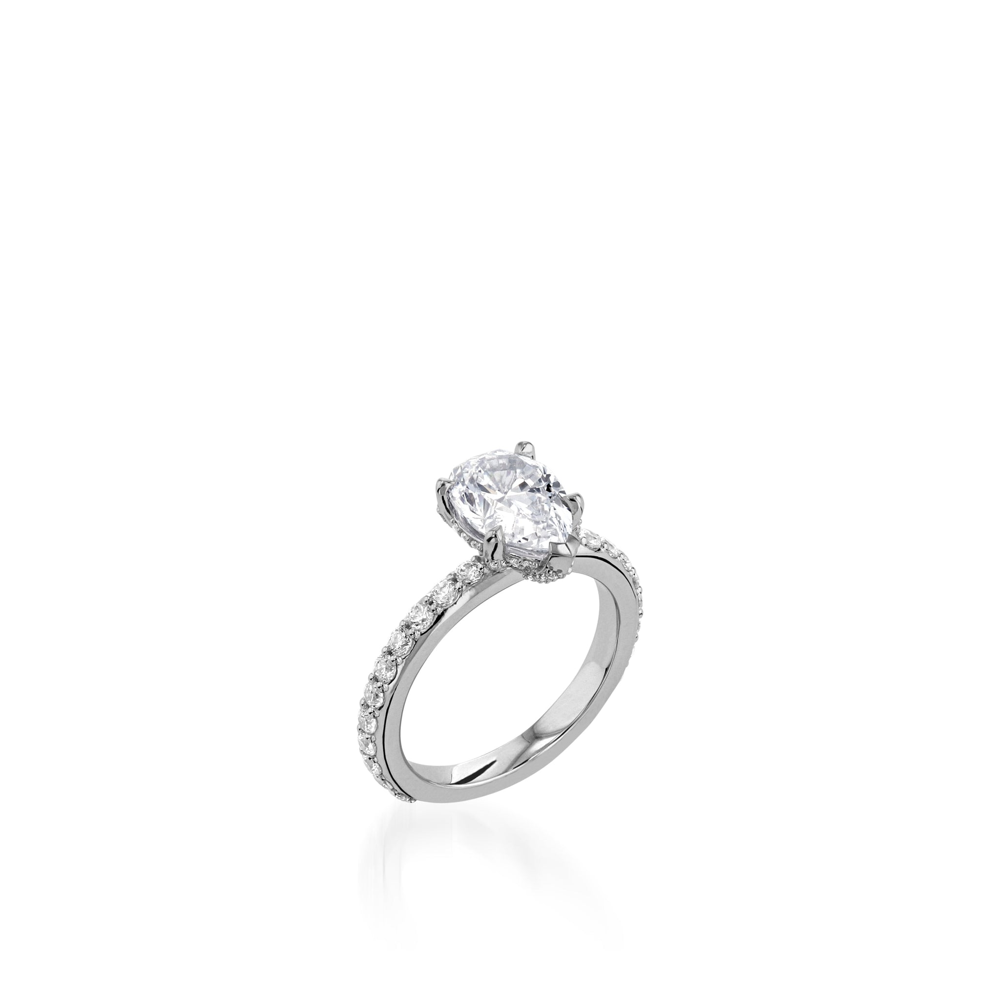 Duchess Pear Yellow Gold Engagement Ring