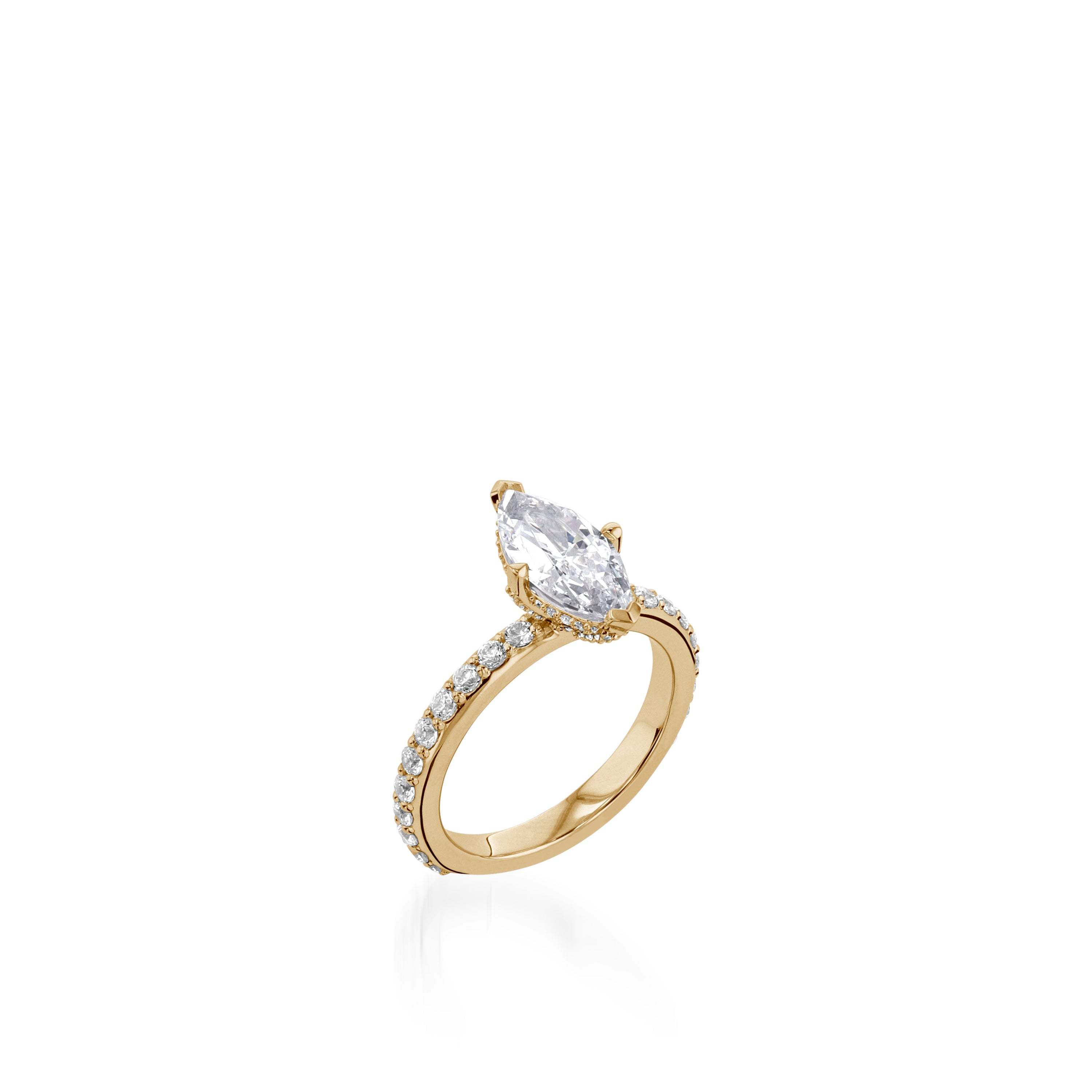 Duchess Marquise White Gold Engagement Ring