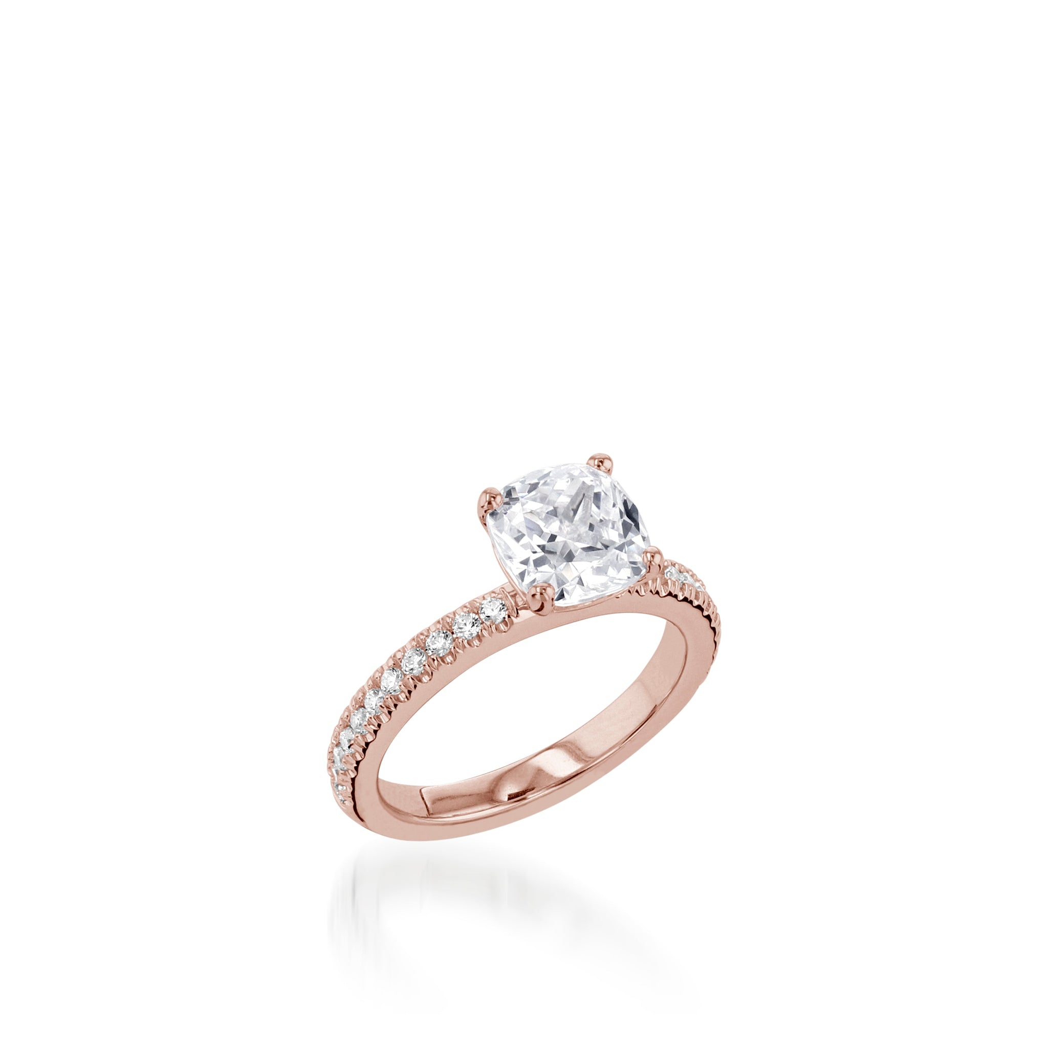 Essence Cushion Yellow Gold Engagement Ring