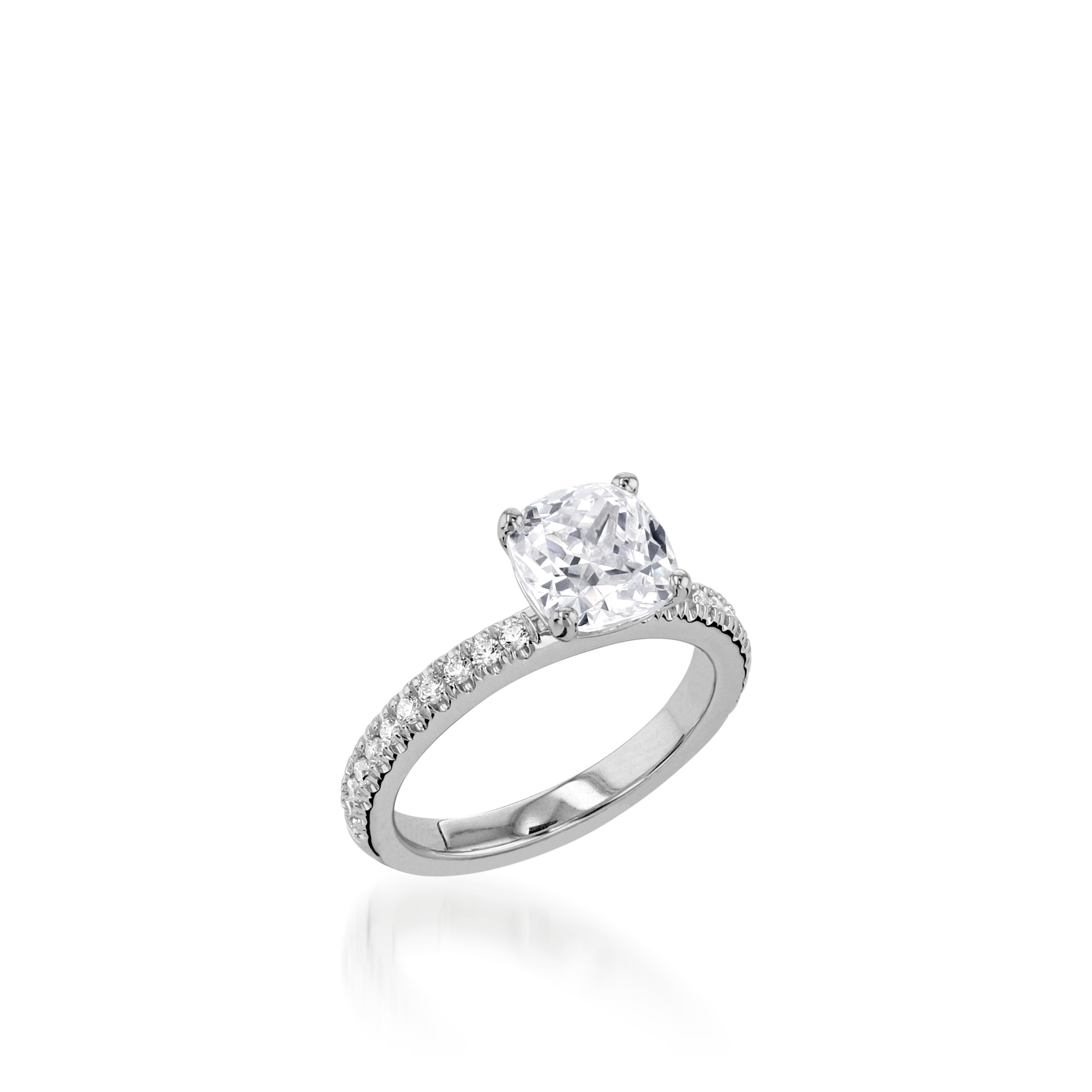 Essence Cushion Yellow Gold Engagement Ring