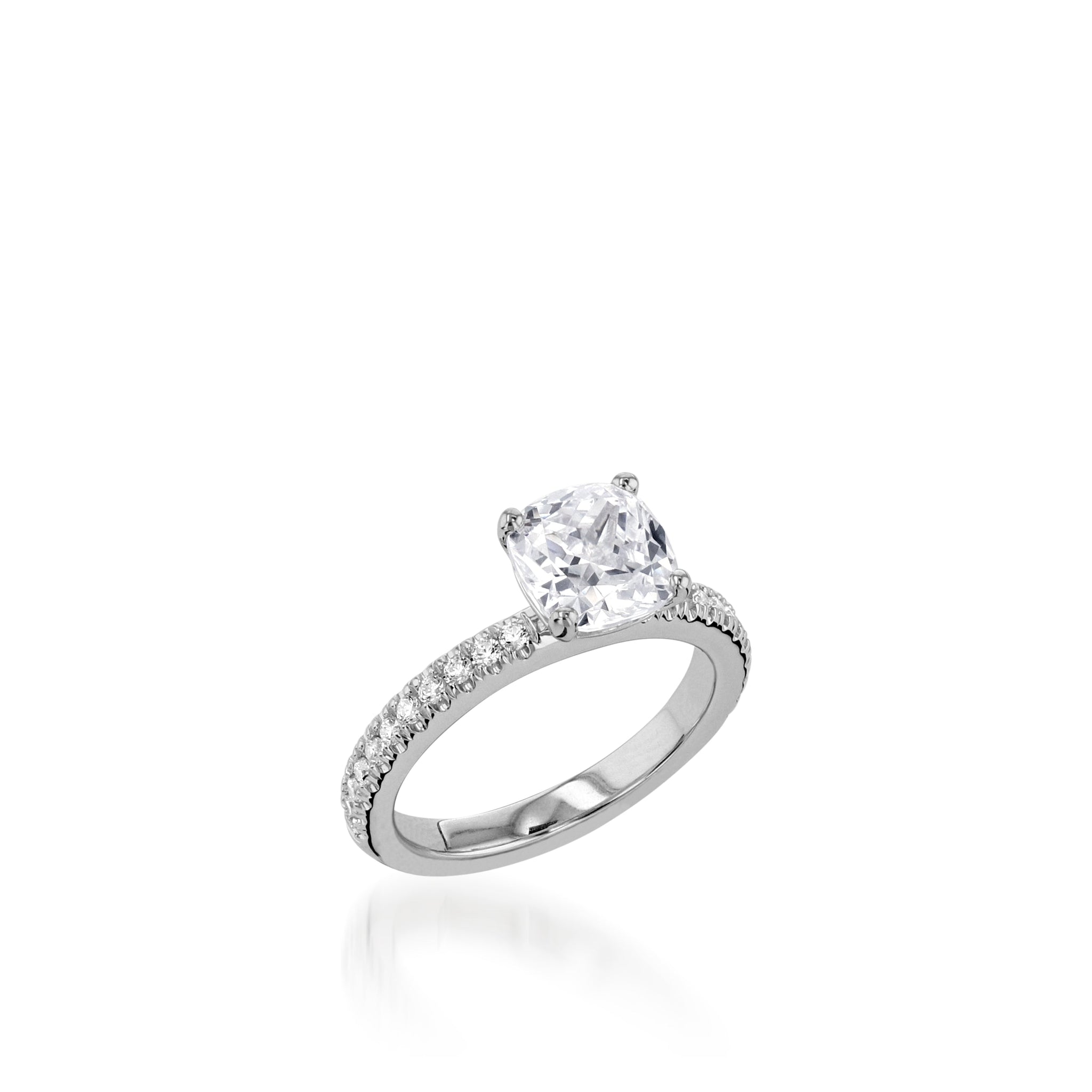 Essence Cushion Yellow Gold Engagement Ring