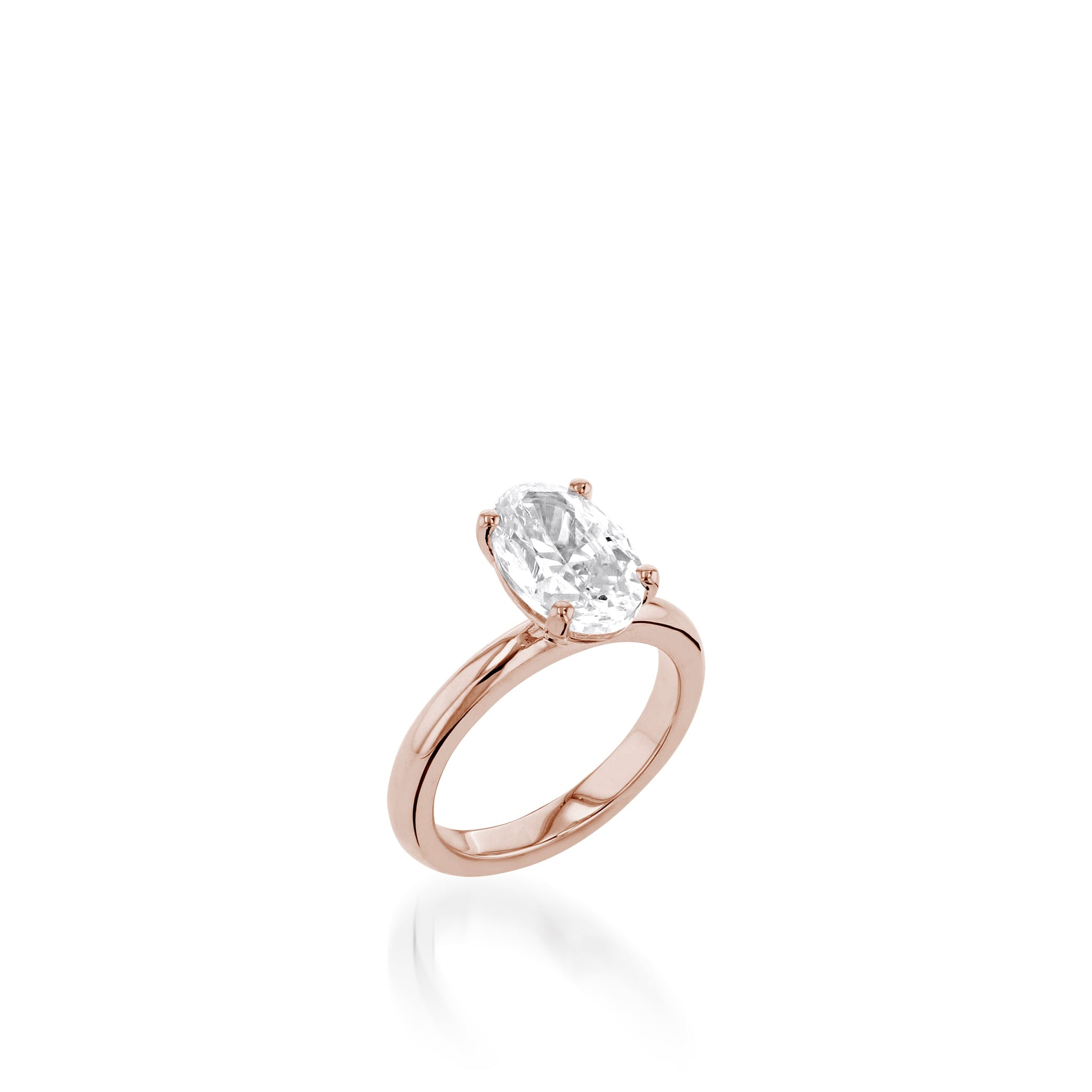 Essence 3-Carat Oval Solitaire Engagement Ring