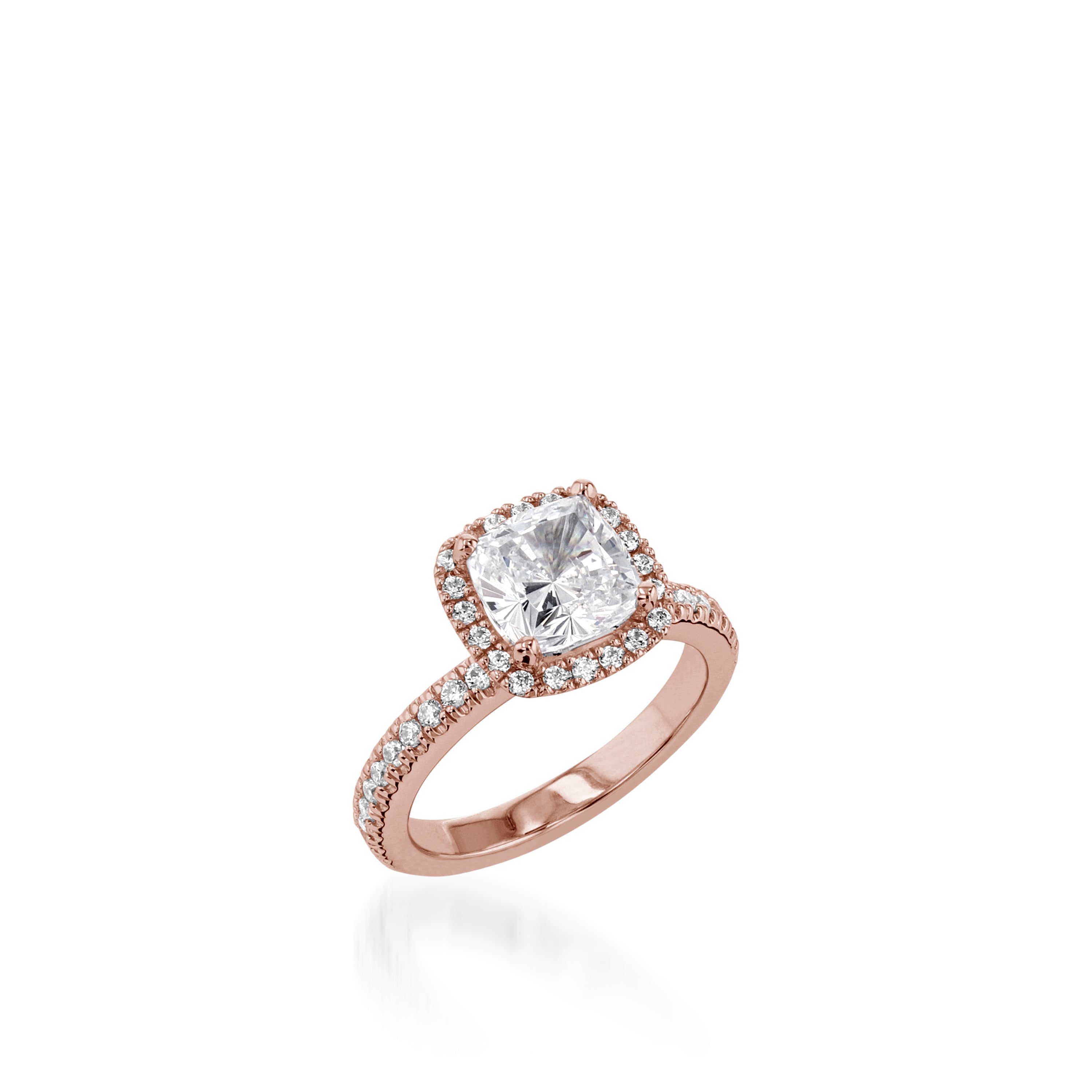Majesty Cushion Yellow Gold Engagement Ring