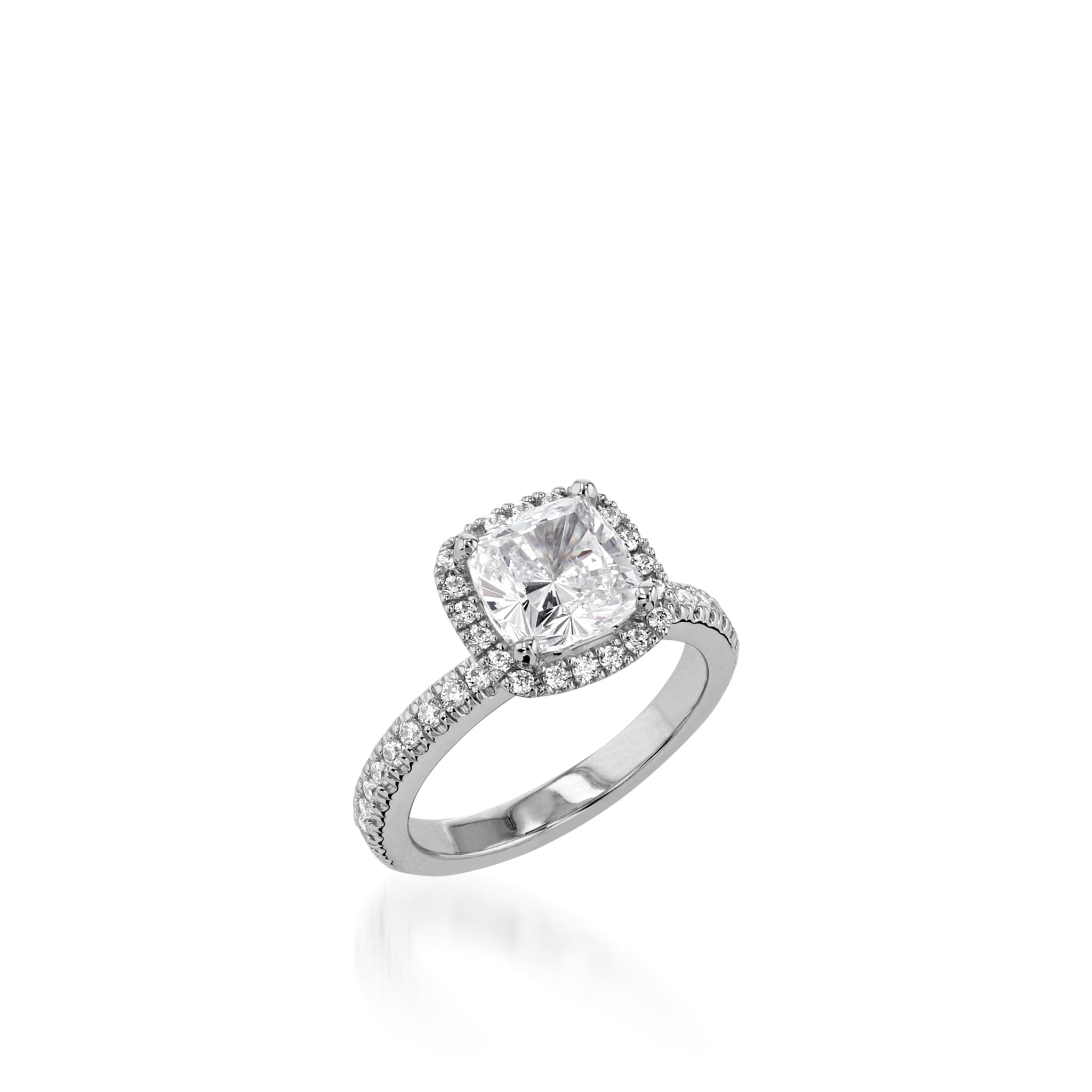 Majesty Cushion Yellow Gold Engagement Ring