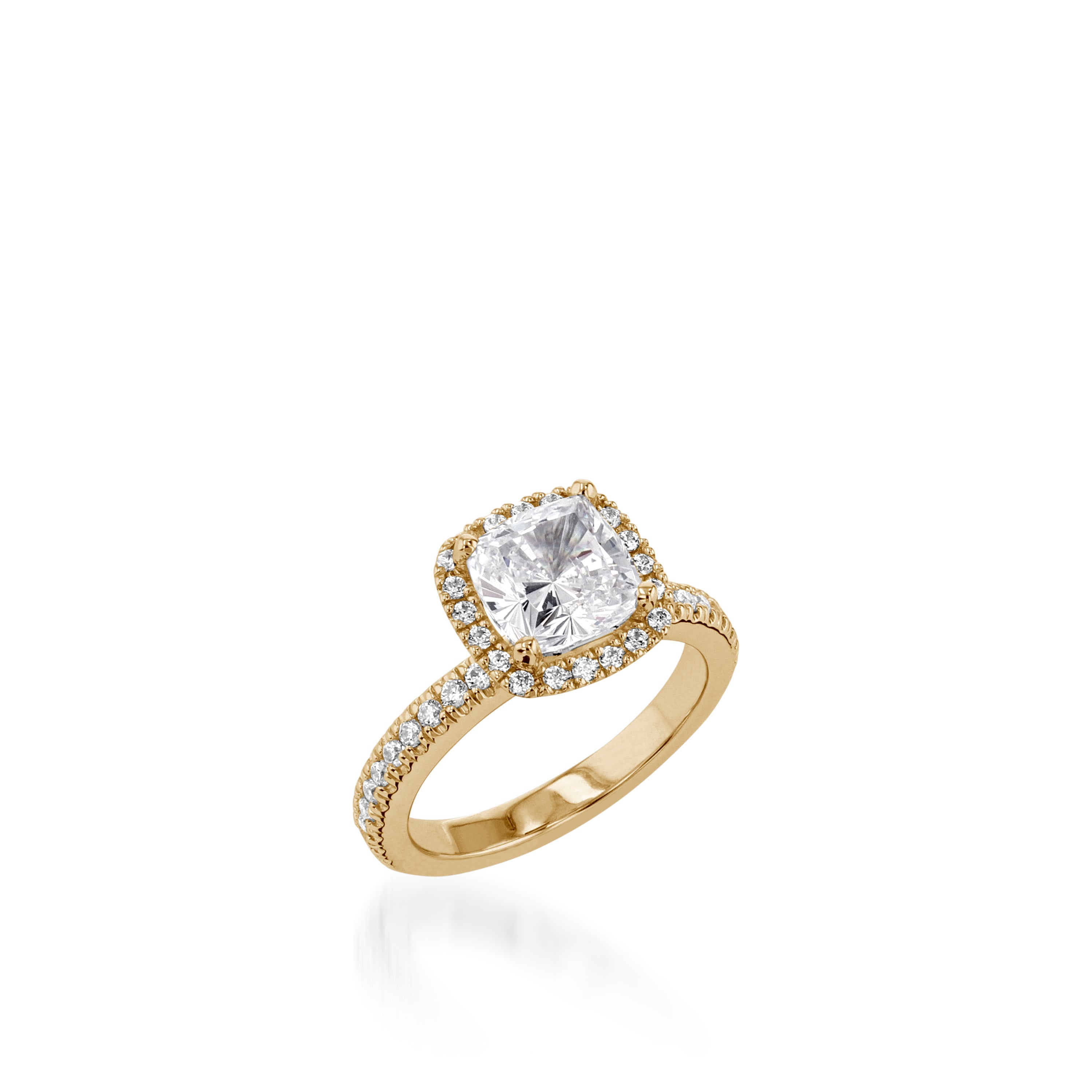 Majesty Cushion White Gold Engagement Ring