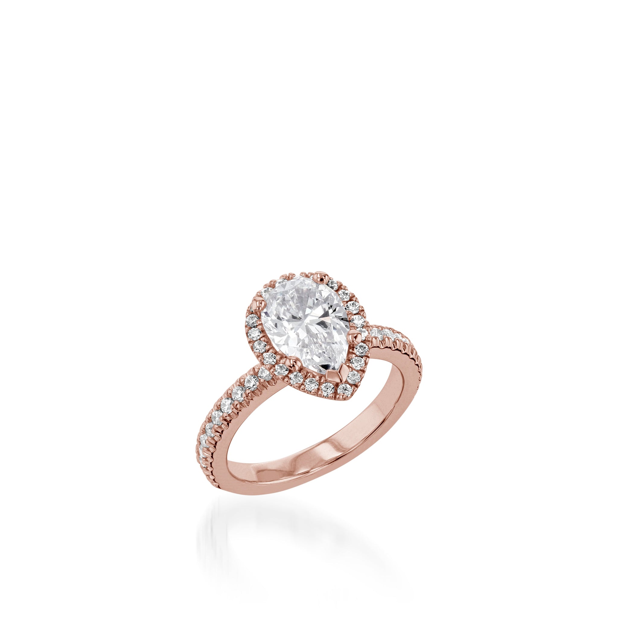 Majesty Pear Yellow Gold Engagement Ring