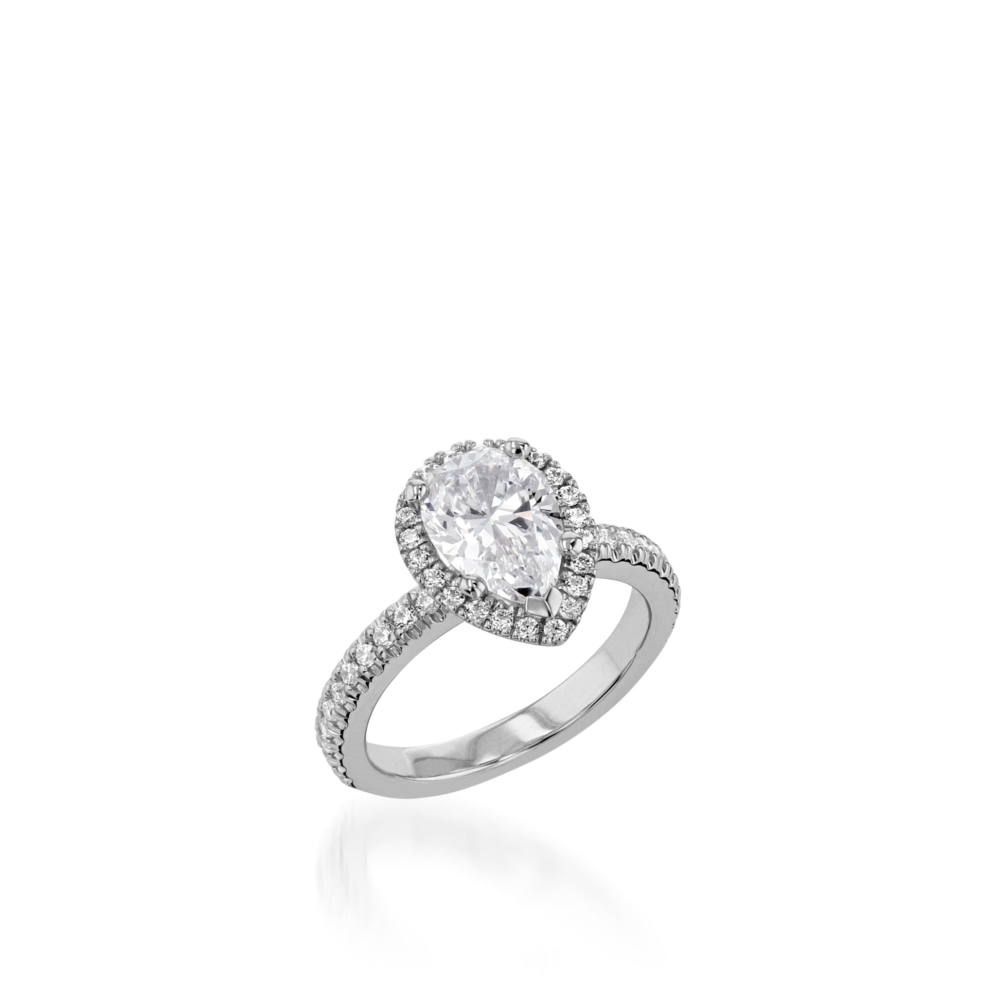 Majesty Pear Yellow Gold Engagement Ring