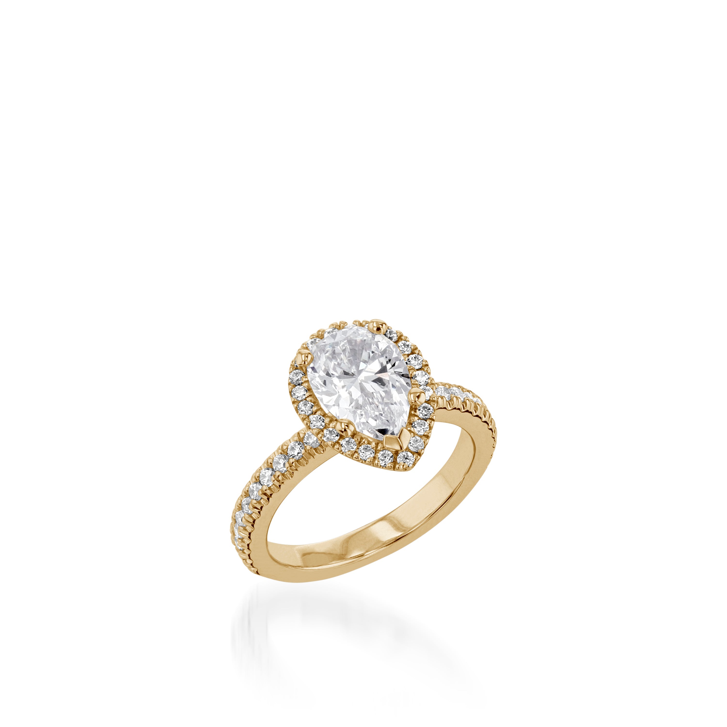 Majesty Pear White Gold Engagement Ring