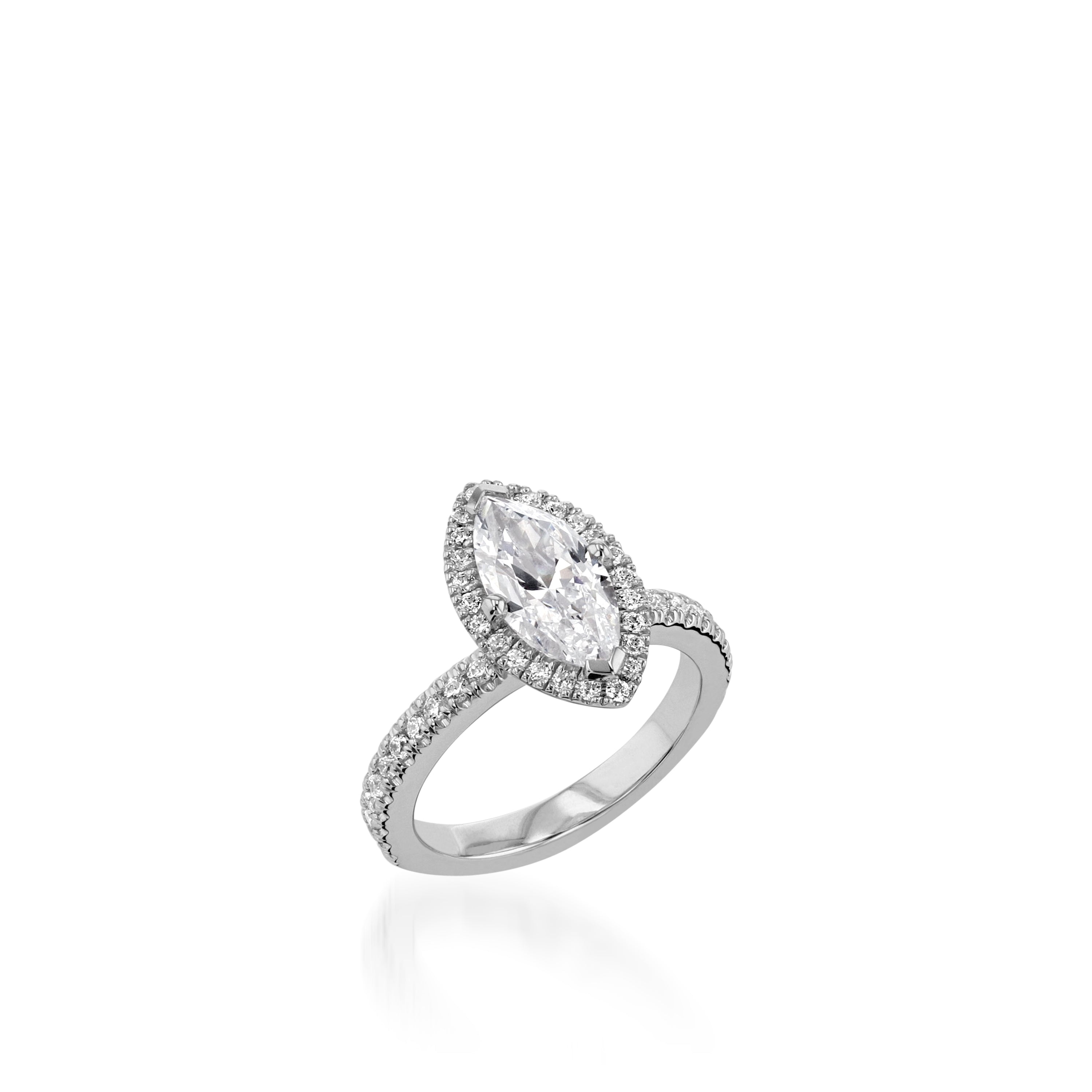 Majesty Marquise Yellow Gold Engagement Ring