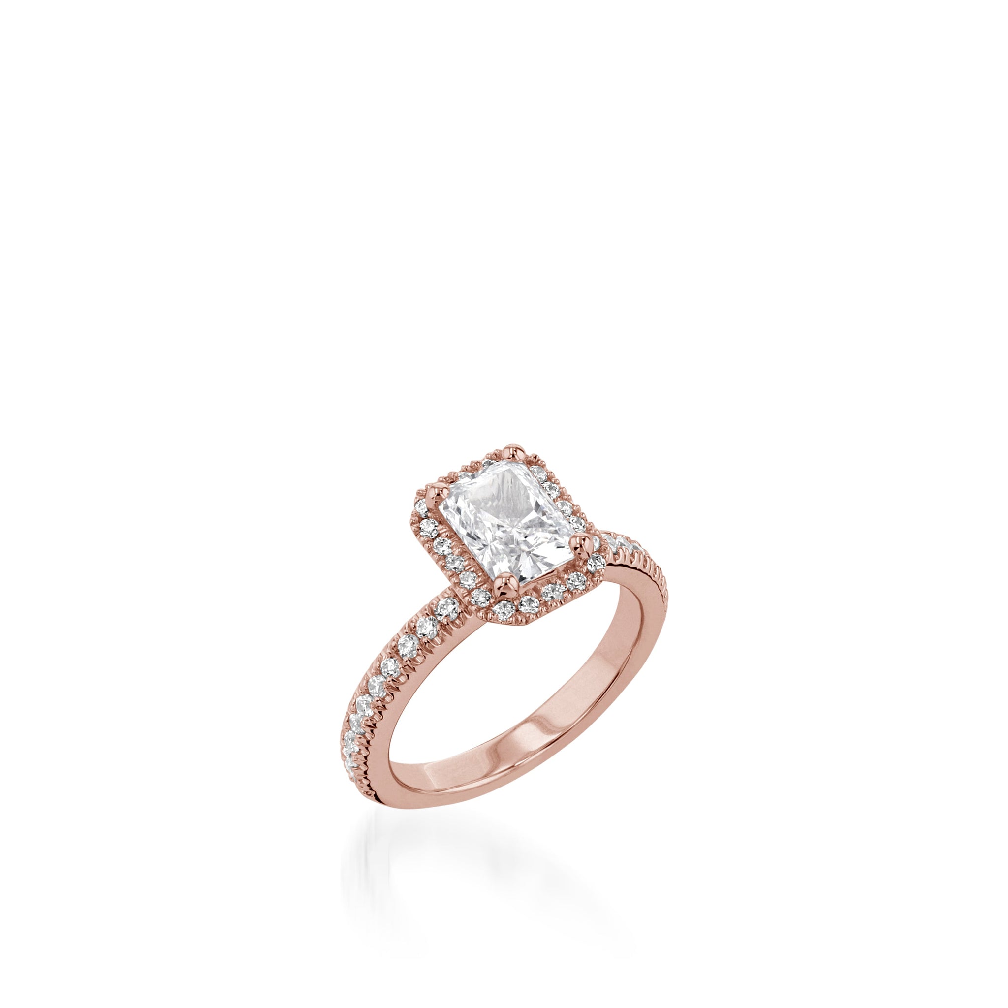 Majesty Radiant Yellow Gold Engagement Ring