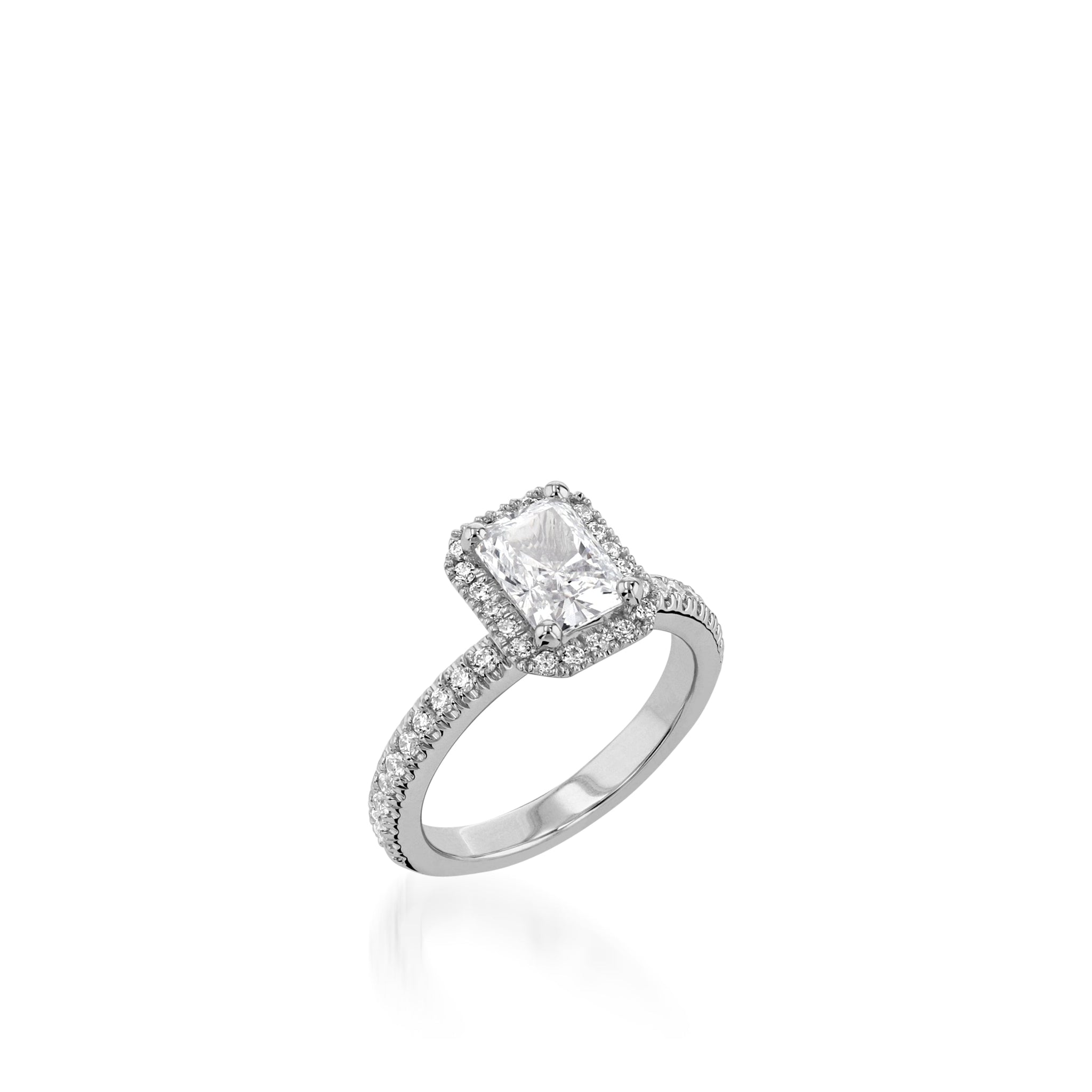 Majesty Radiant Yellow Gold Engagement Ring