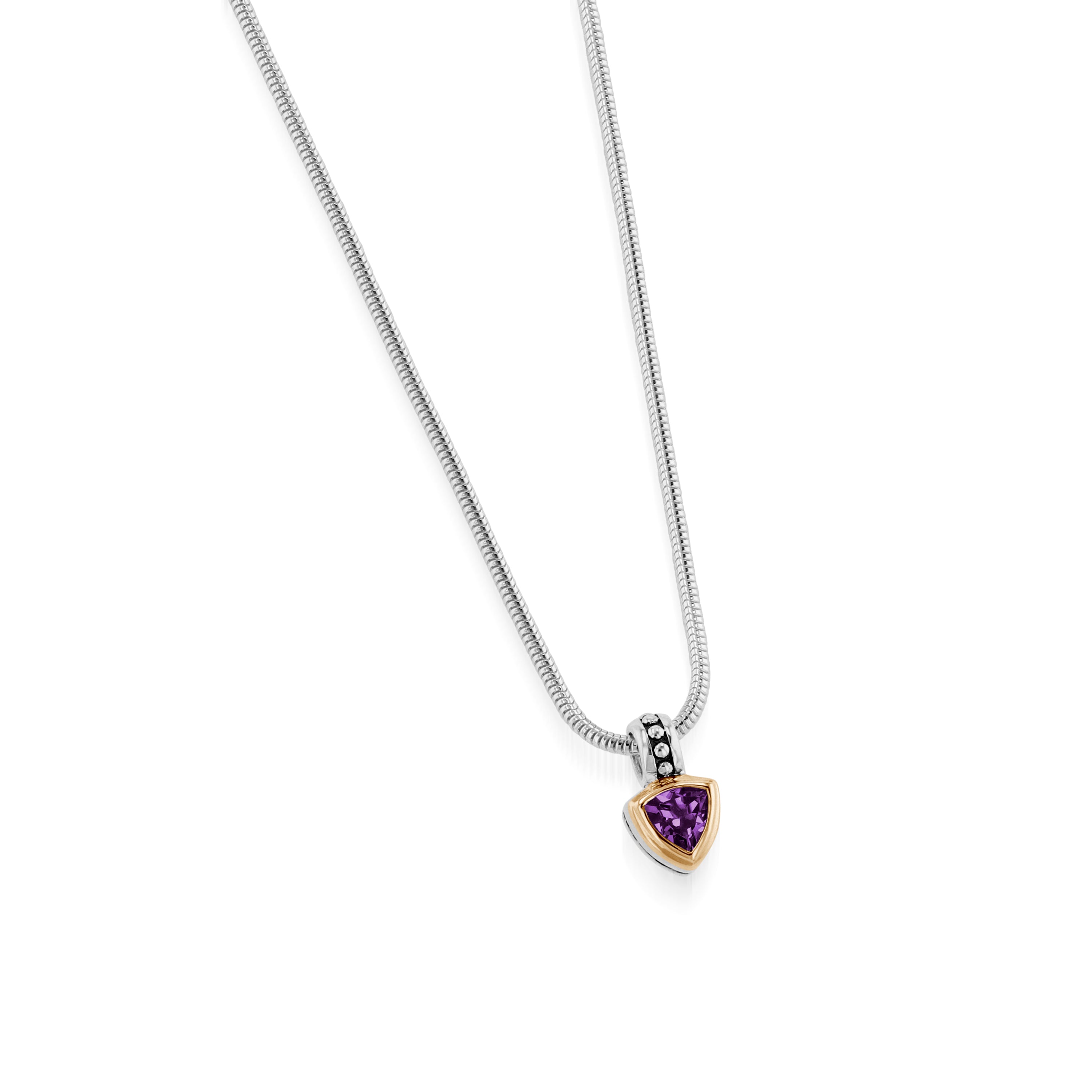 Arrivo  Petite Trillion Pendant Necklace