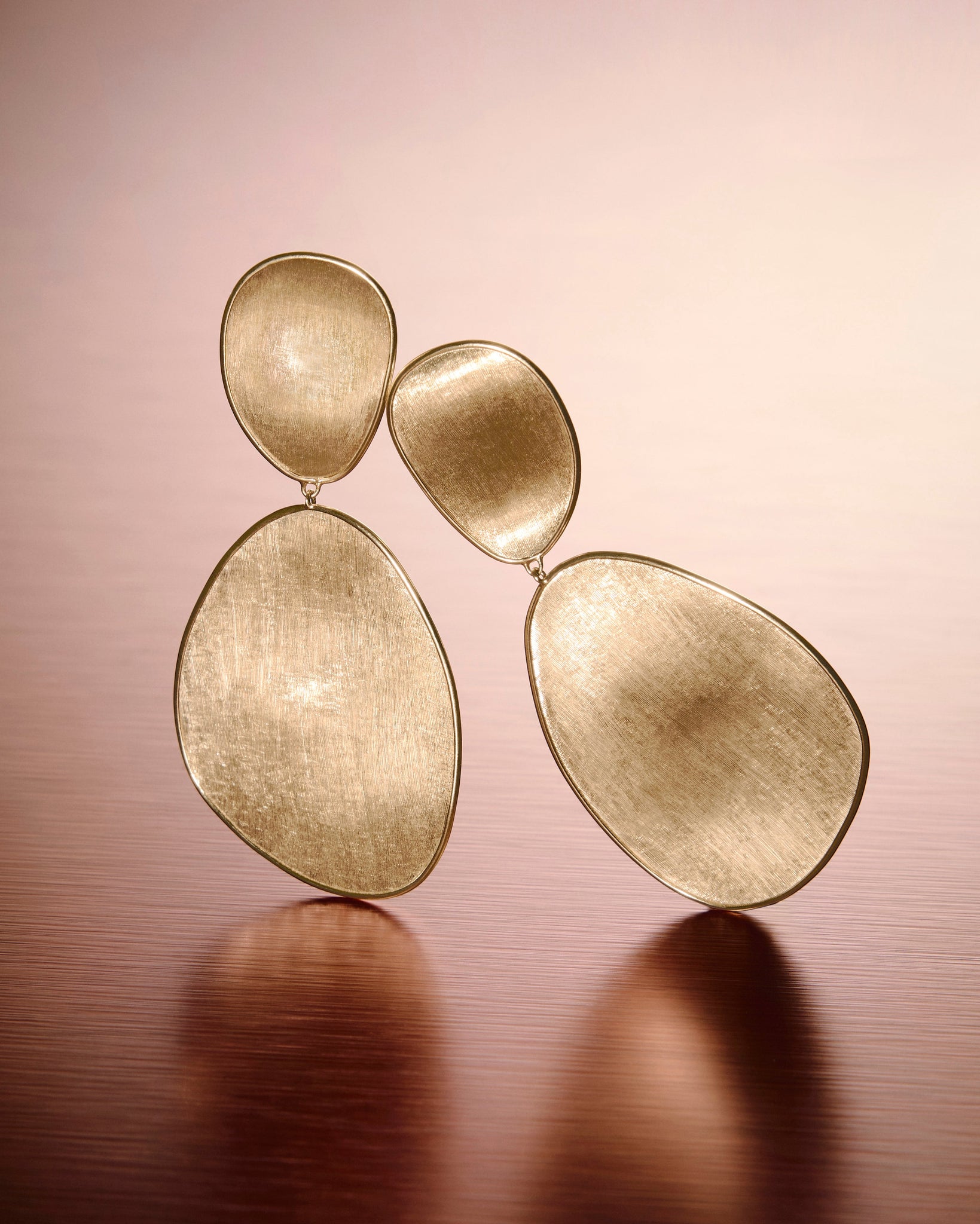 Gold chandelier earrings, large