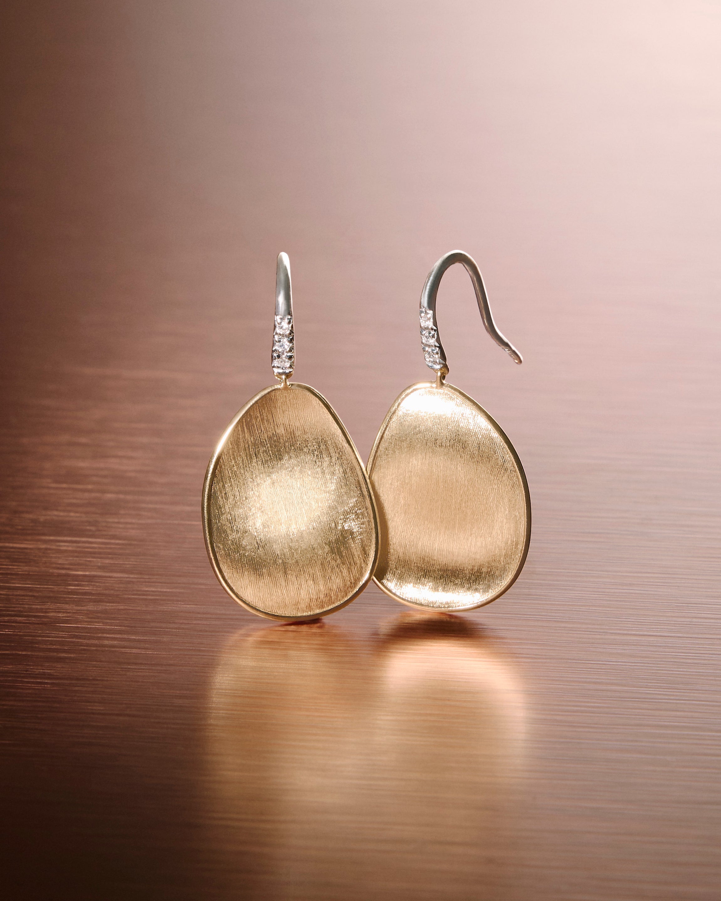 Diamond-studded earrings, medium