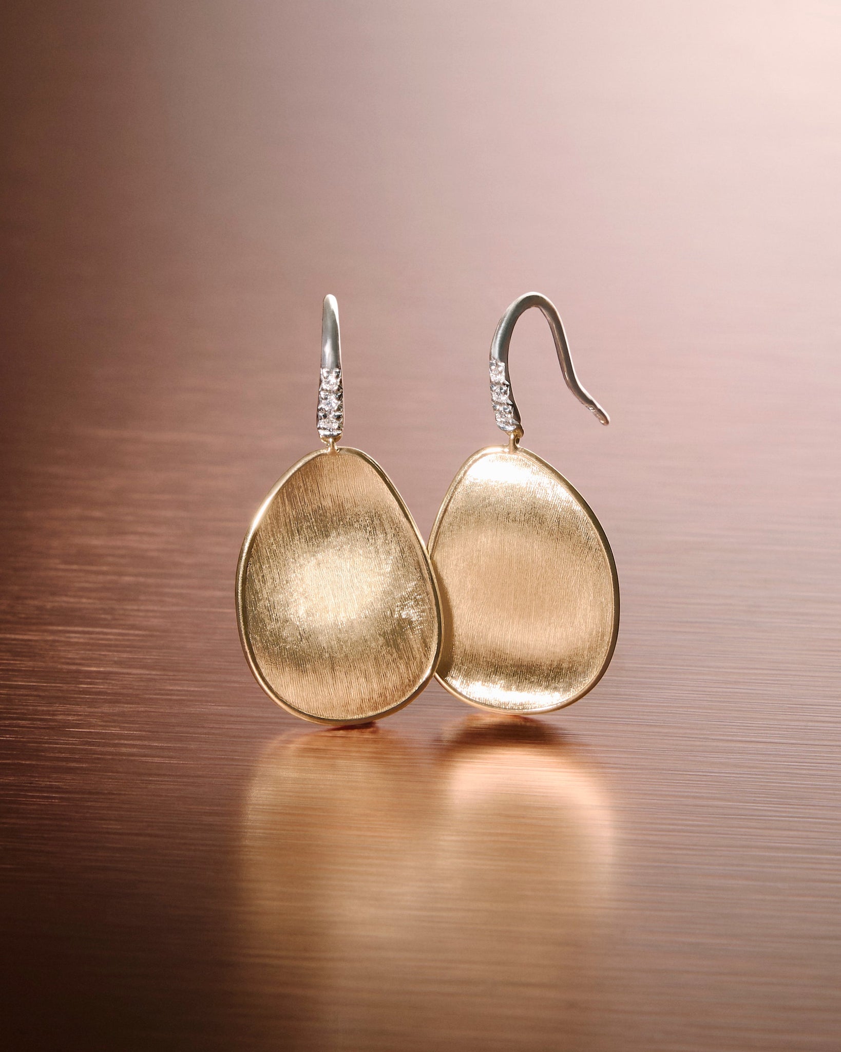 Diamond-studded earrings, medium