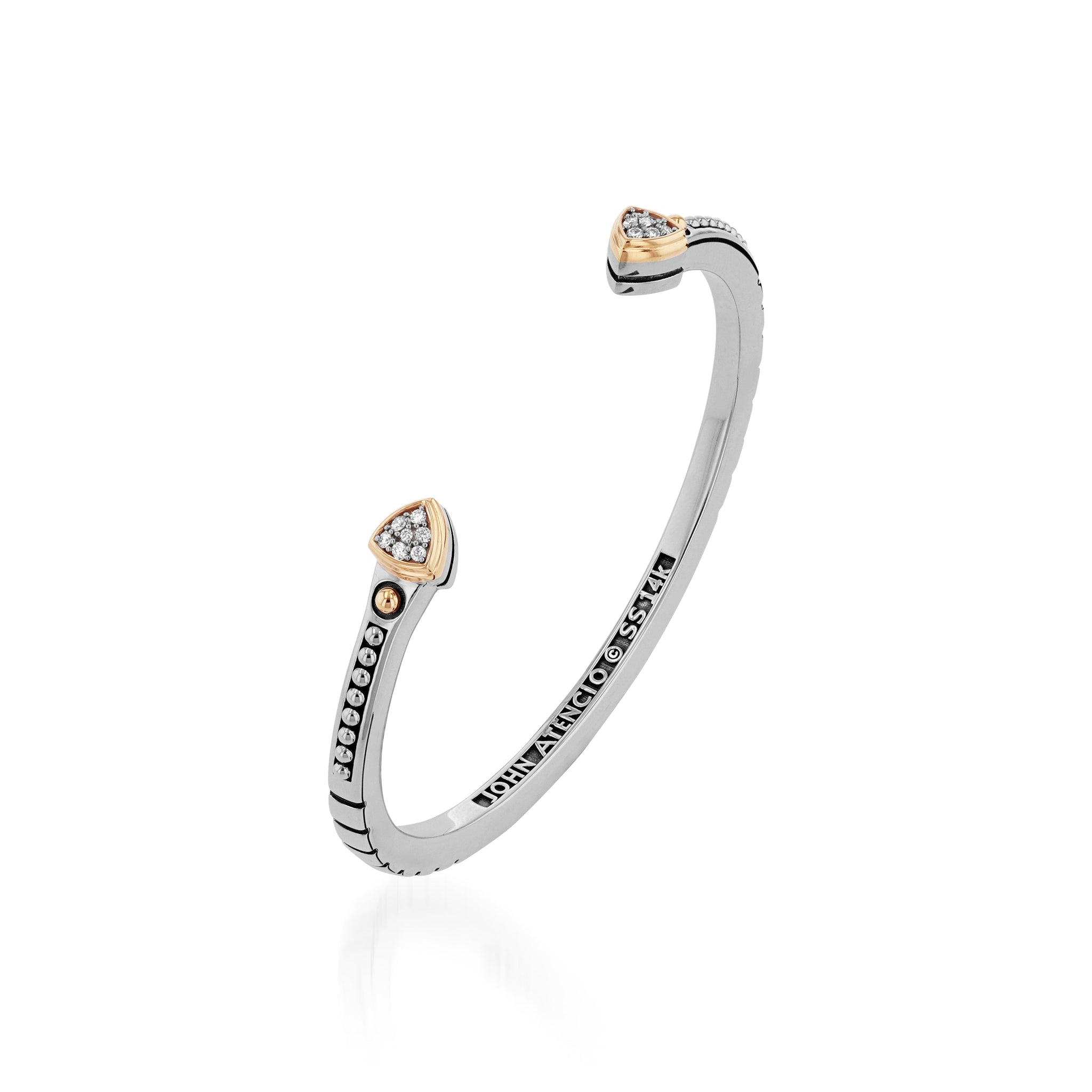 Arrivo Petite Pave Diamond Cuff Bracelet