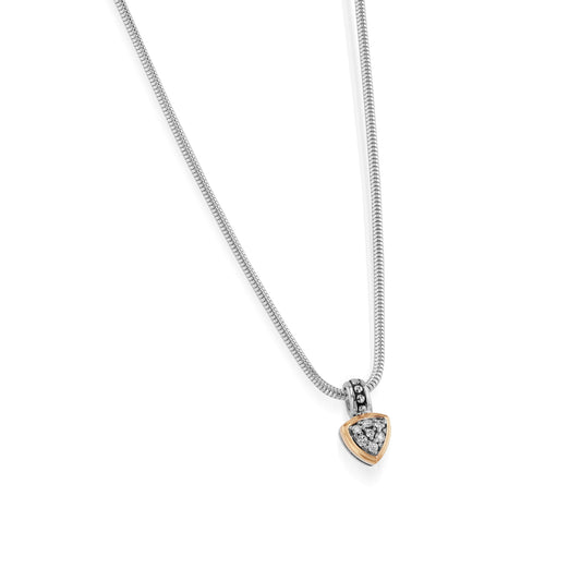 Arrivo Petite Pave Diamond Pendant Necklace