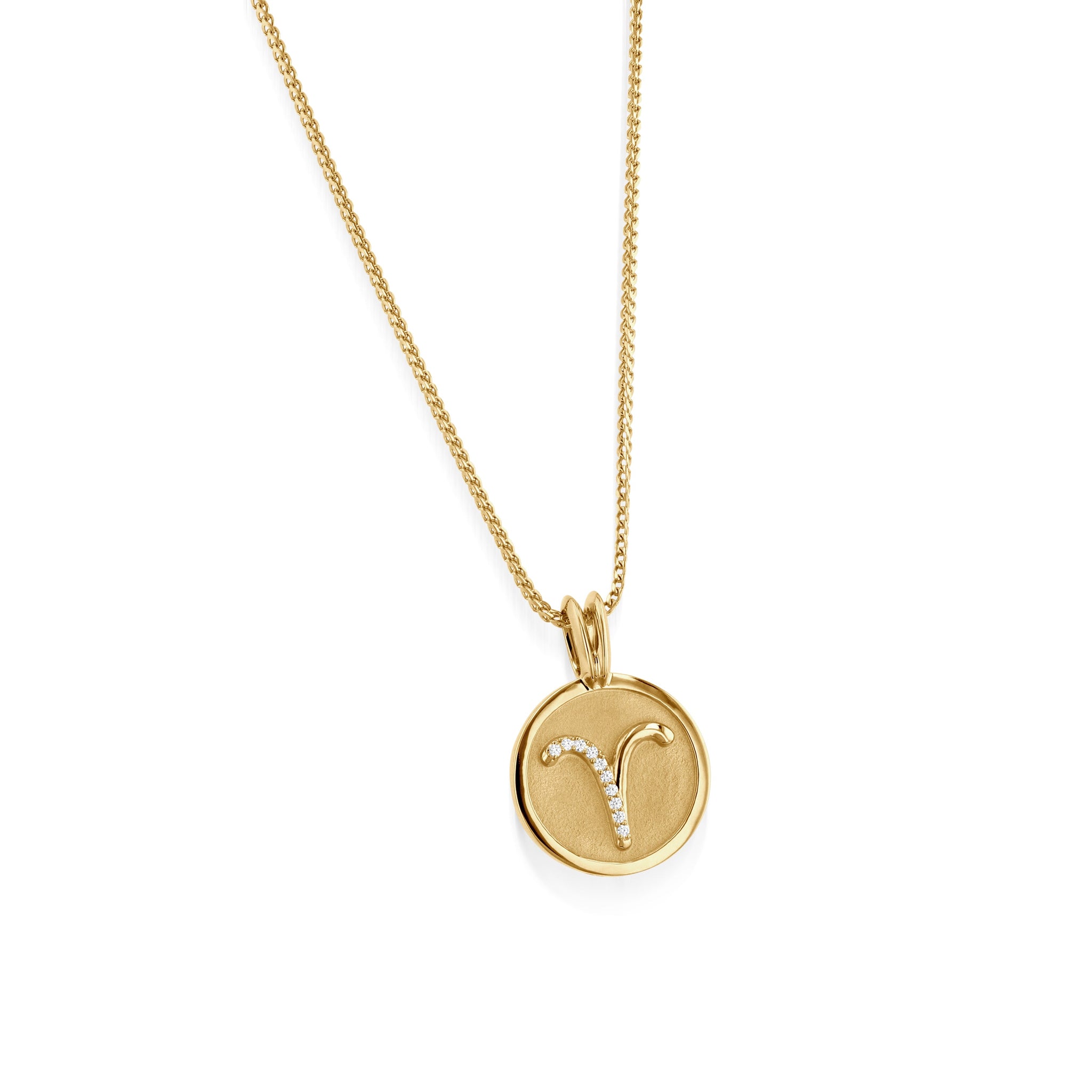 Aries Zodiac Medallion Pendant