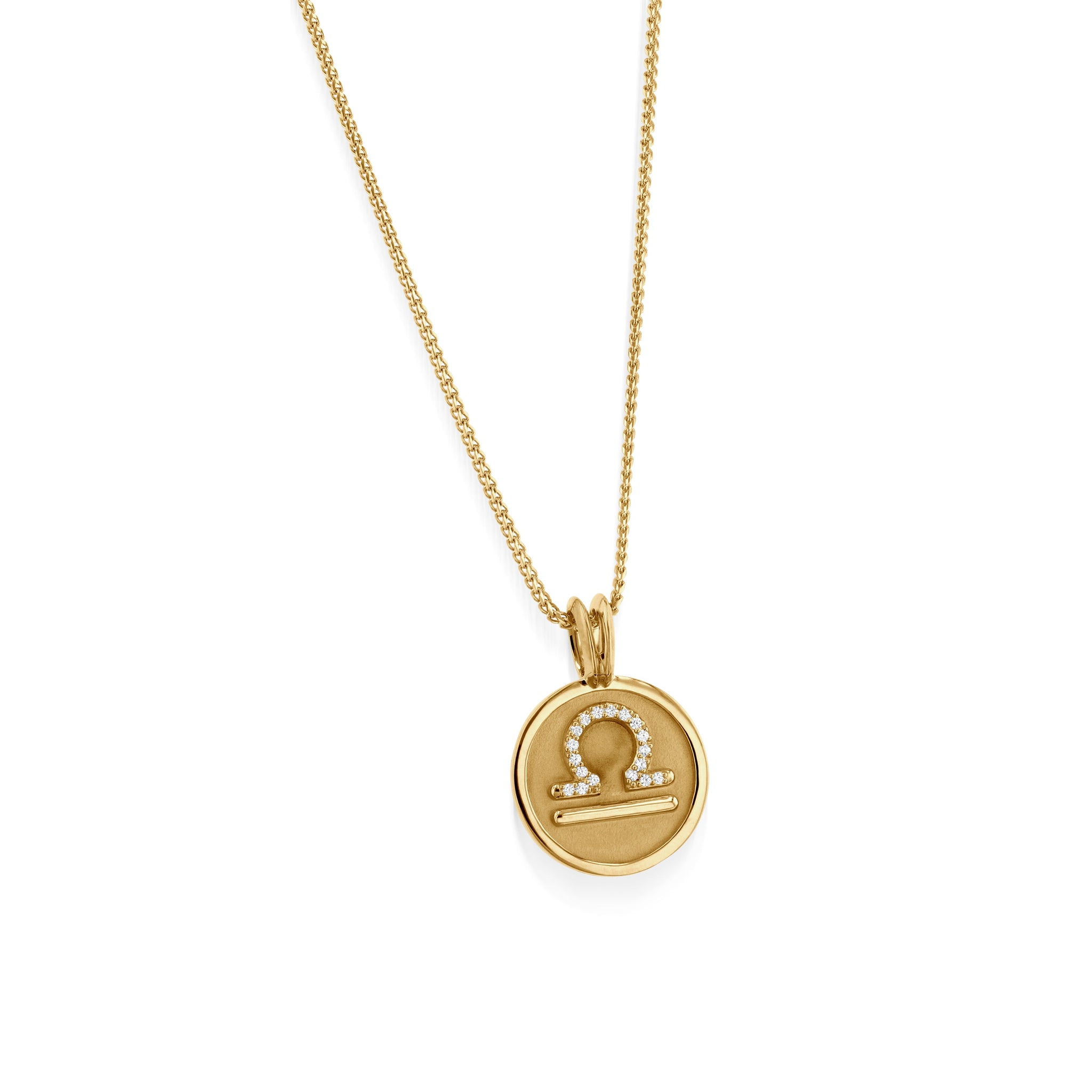 Libra Zodiac Medallion Pendant