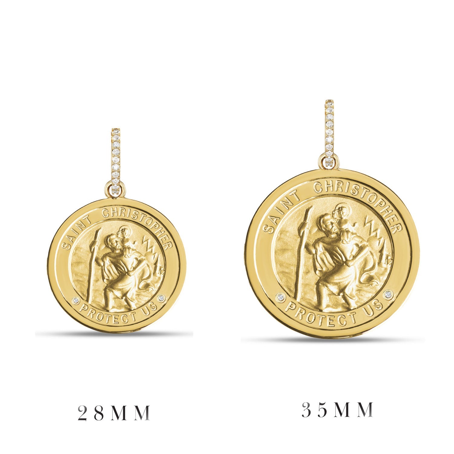 14k St. Christopher "Protect Us" Pendants & Necklaces