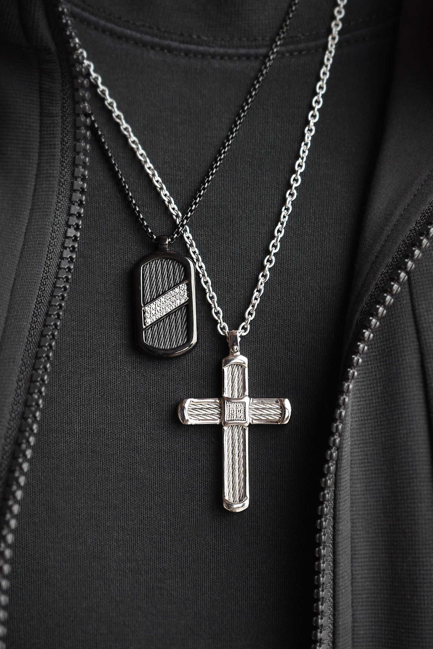 ALOR ID Tag Sash Necklace