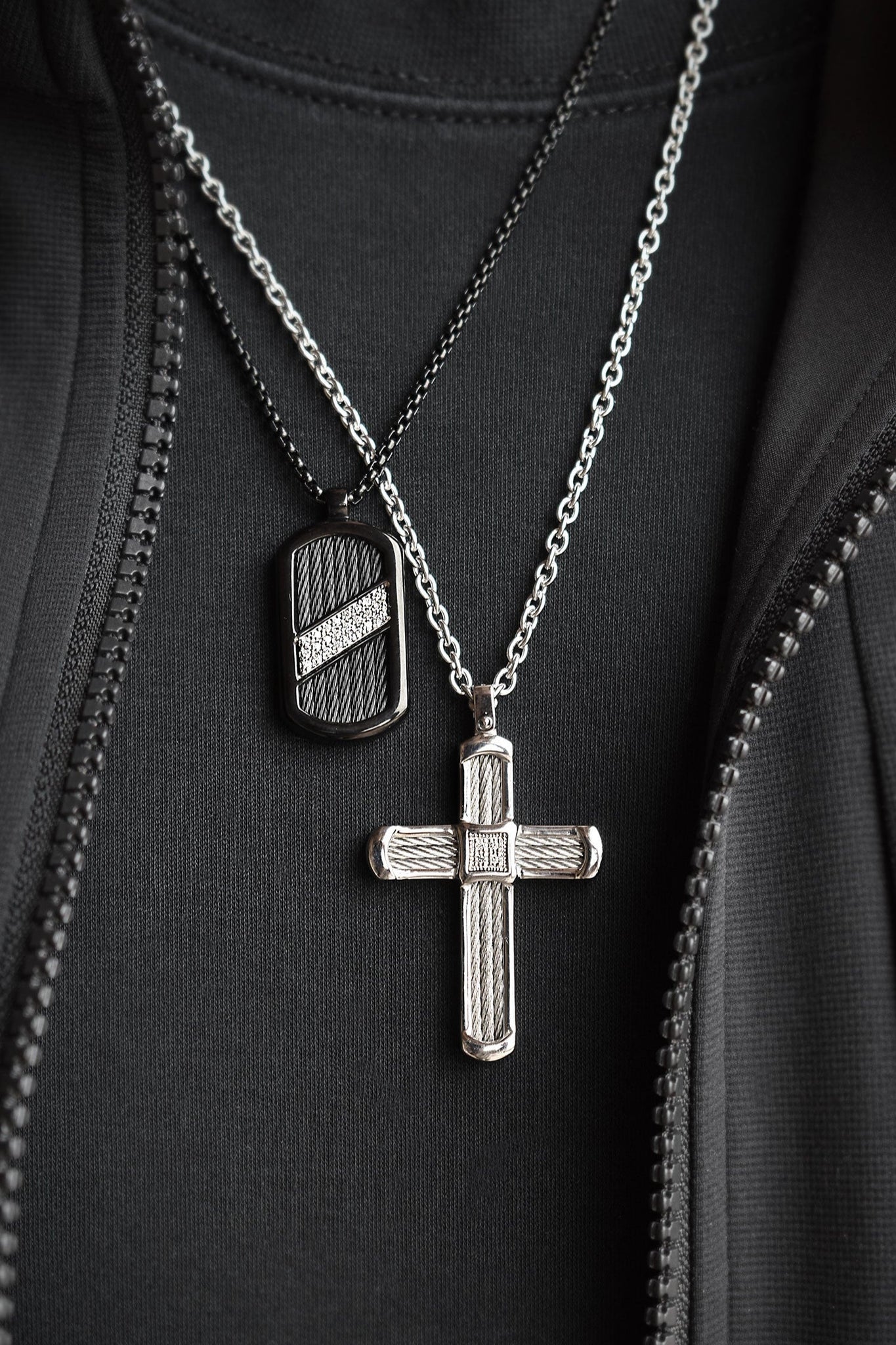 ALOR ID Tag Sash Necklace