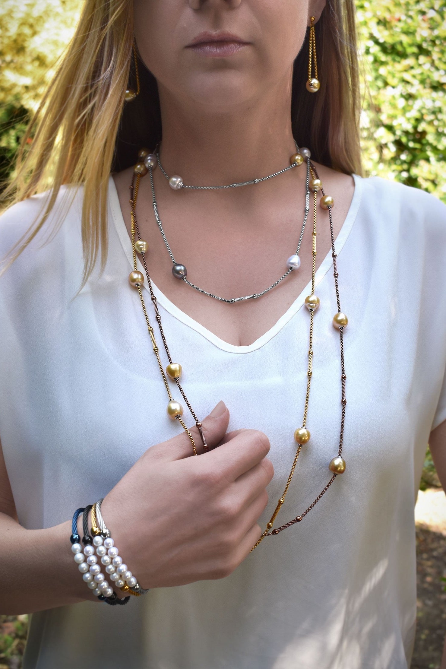Alor Pearl Station Necklace