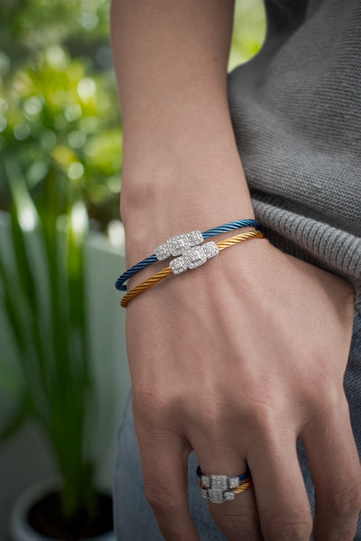 ALOR 14K/Stainless Steel Two-tone Diamond Bracelet  04-52-1943-11