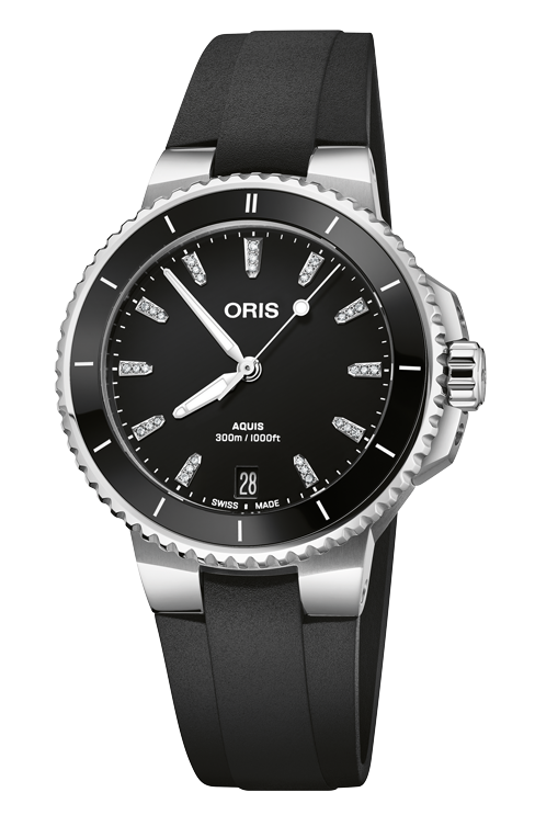 Oris Aquis Date Diamonds Automatic Watch 01 733 7792 4194-07 4 19 64FC